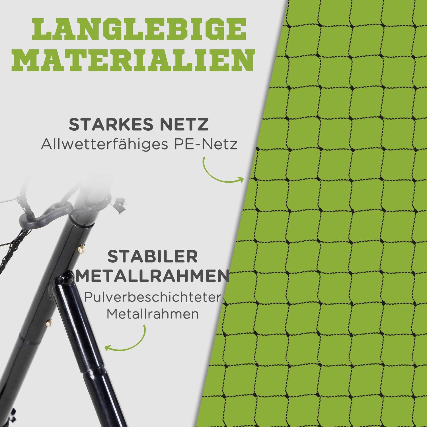 Baseball Rebounder Net, Portable Black Metal, 123 x 174 cm