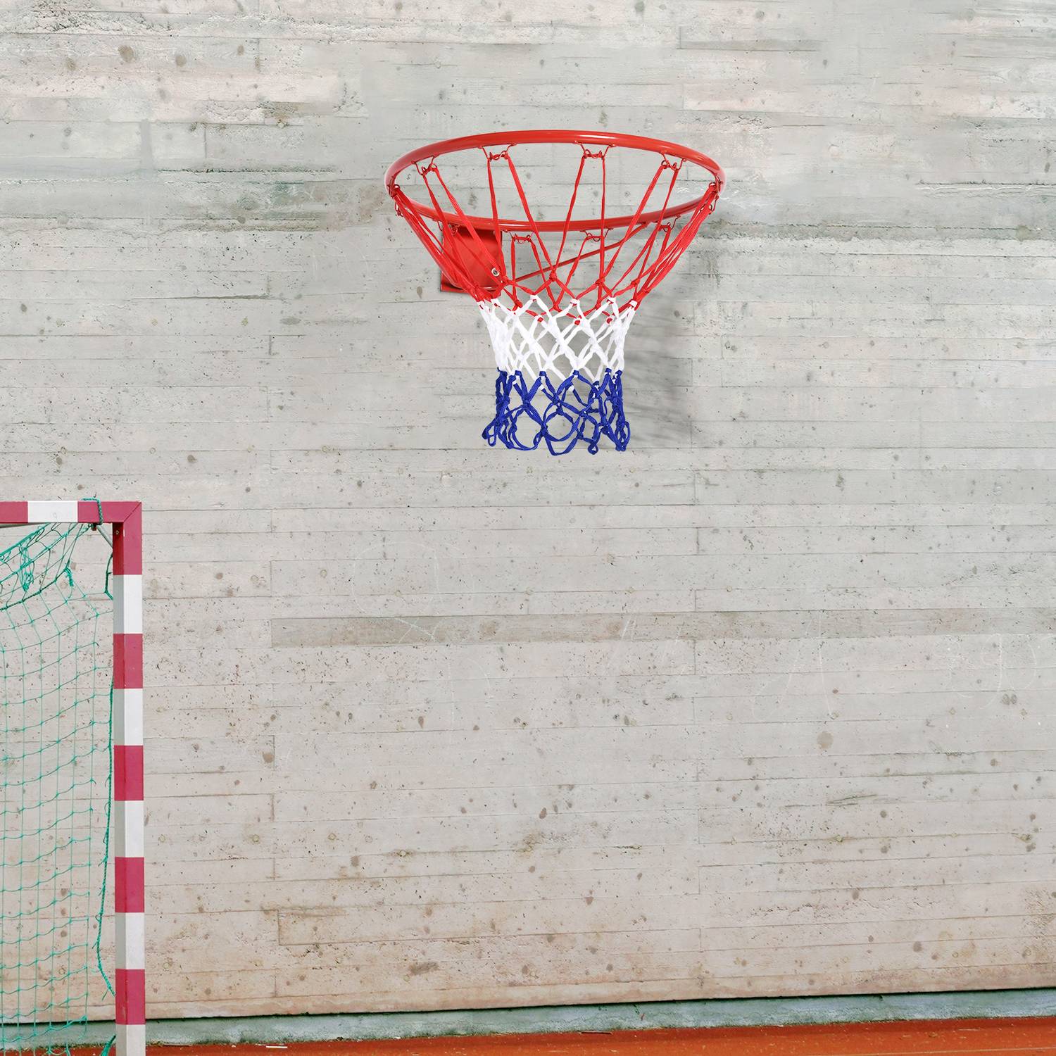 Basketbåge med nät, stålram, 46 cm diameter