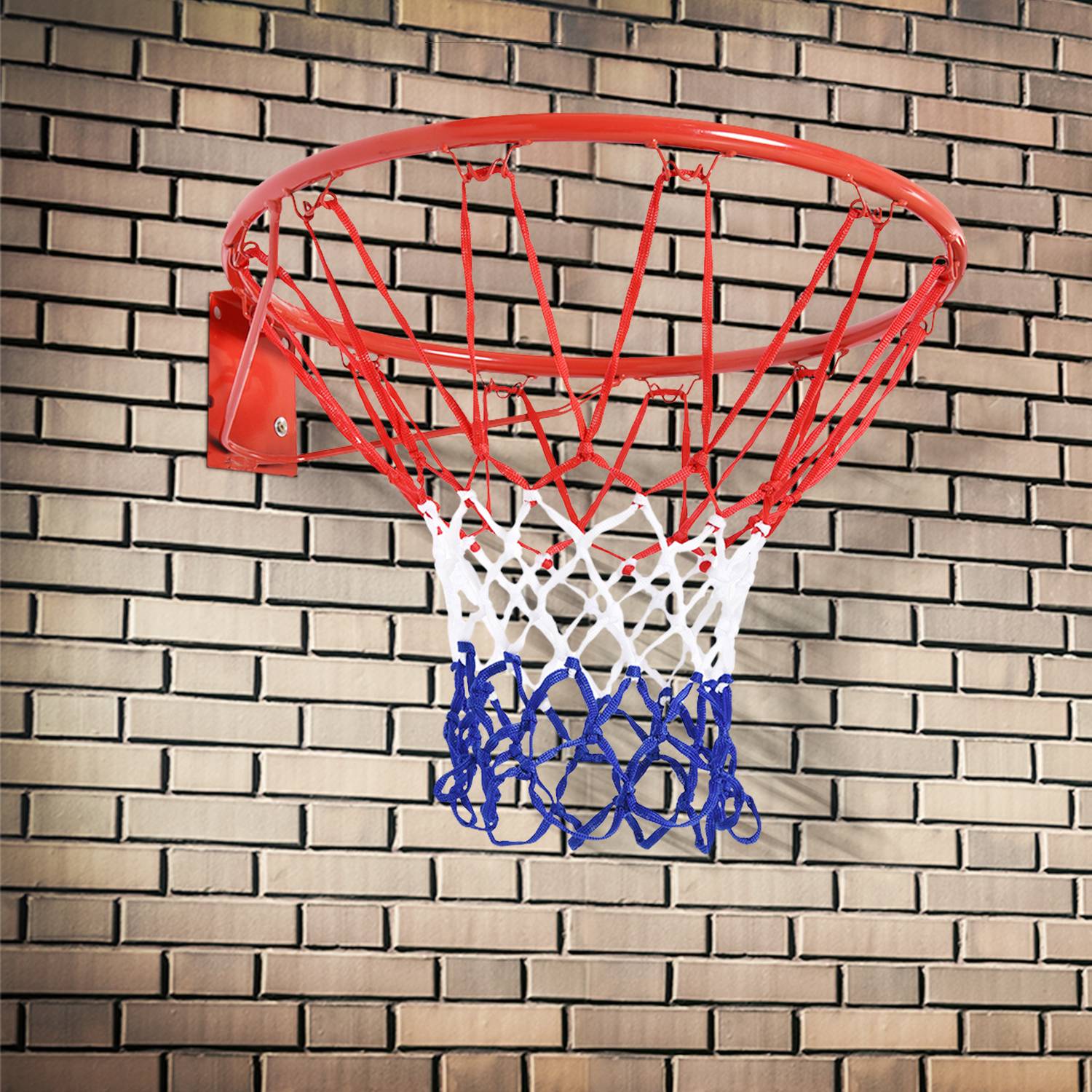 Basketbåge med nät, stålram, 46 cm diameter