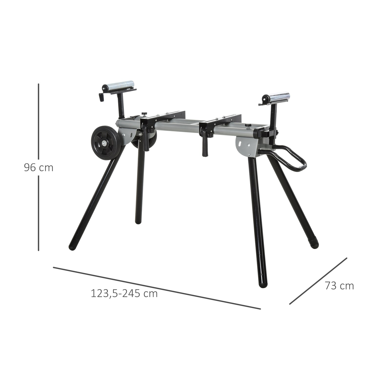 Korsskuren sågbasram med sidoförlängning, 123,5-245 cm