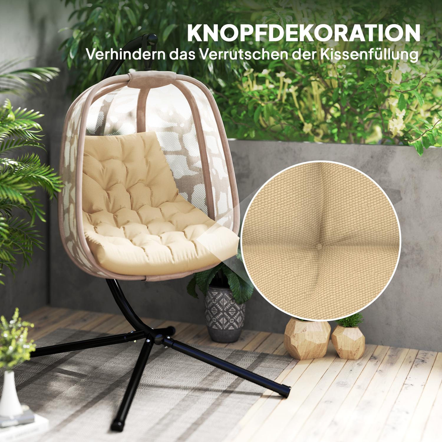 Beige vattenavvisande stol Sittdyna med ryggstöd