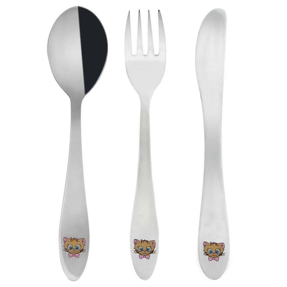 Bestickset för Barn med Charmigt Kattmotiv