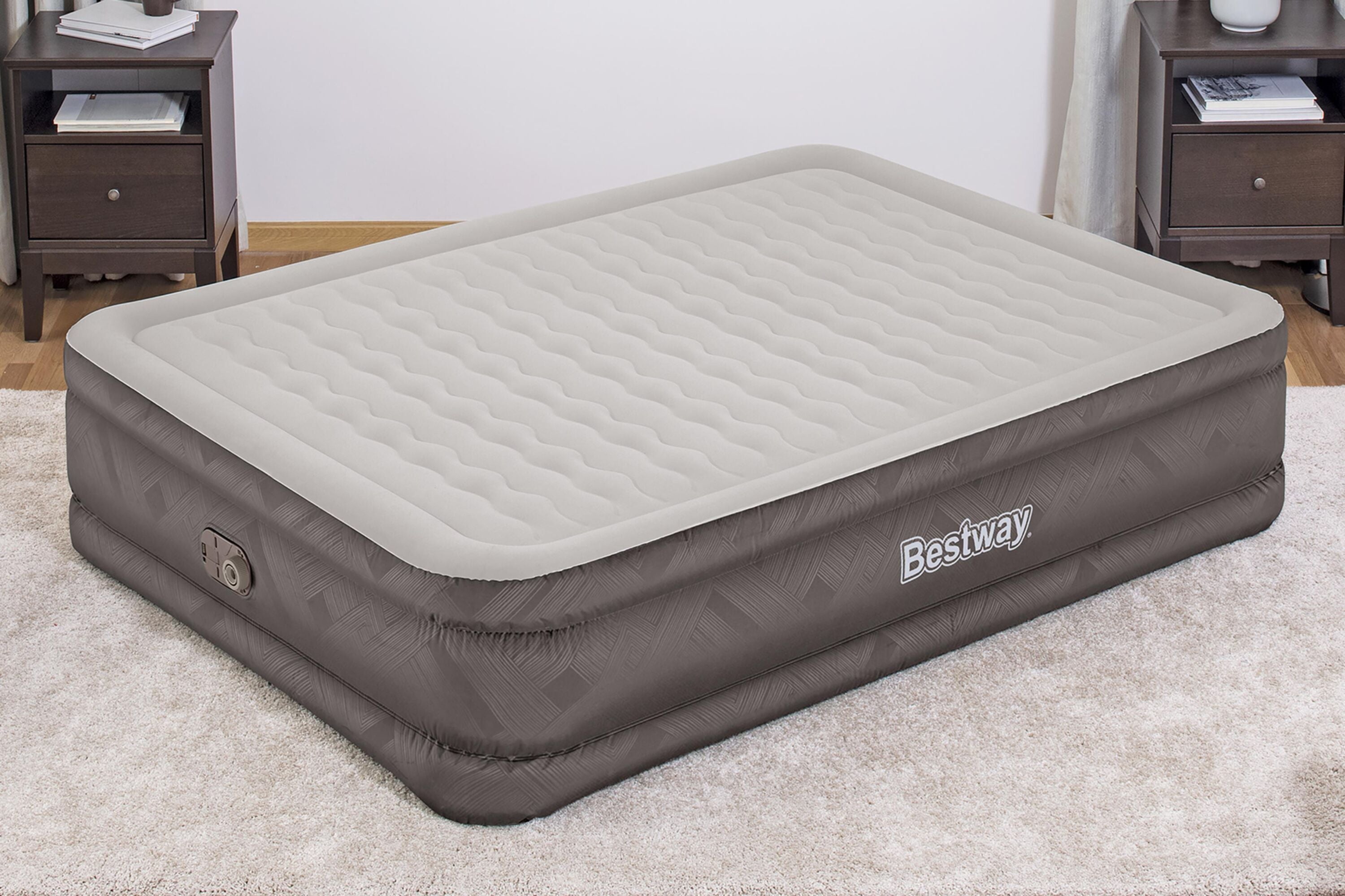 Bestway Fortech Air Madtress Queen - luftfylld extrasäng, inbyggd pump