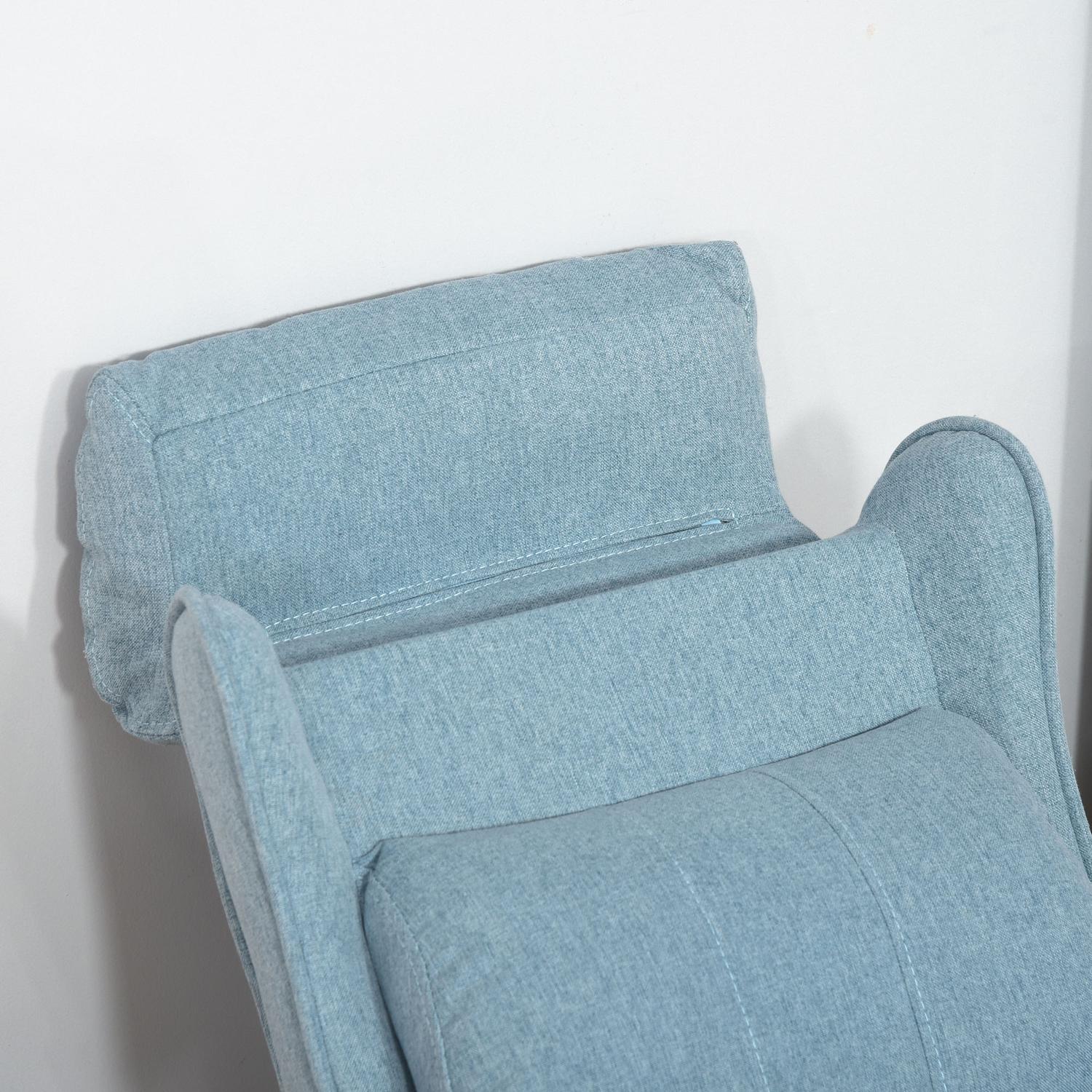 Blå barnsoffa med fällbar sits & fotstöd, 3-5 år