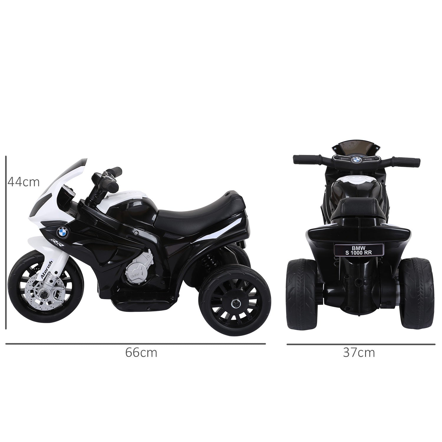 Elektrisk barnmotorcykel – svart, batteridriven, stål