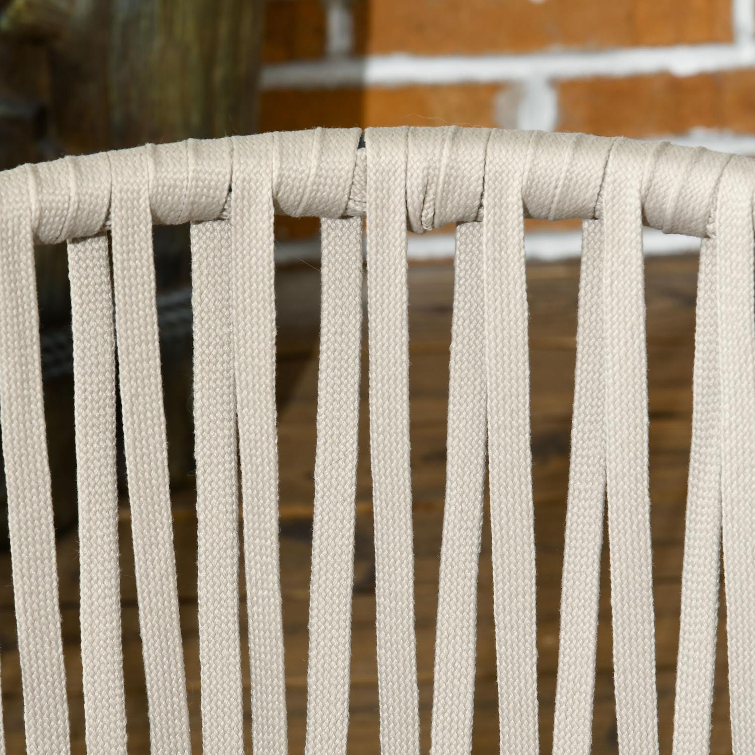 Boho Style Metal Trädgårdsstolar med kuddar – Set med 2