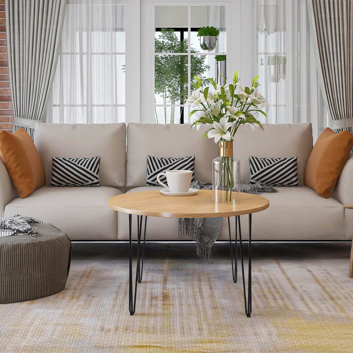 Stålbordsben, set om 4, 12x12x72 cm, svart finish