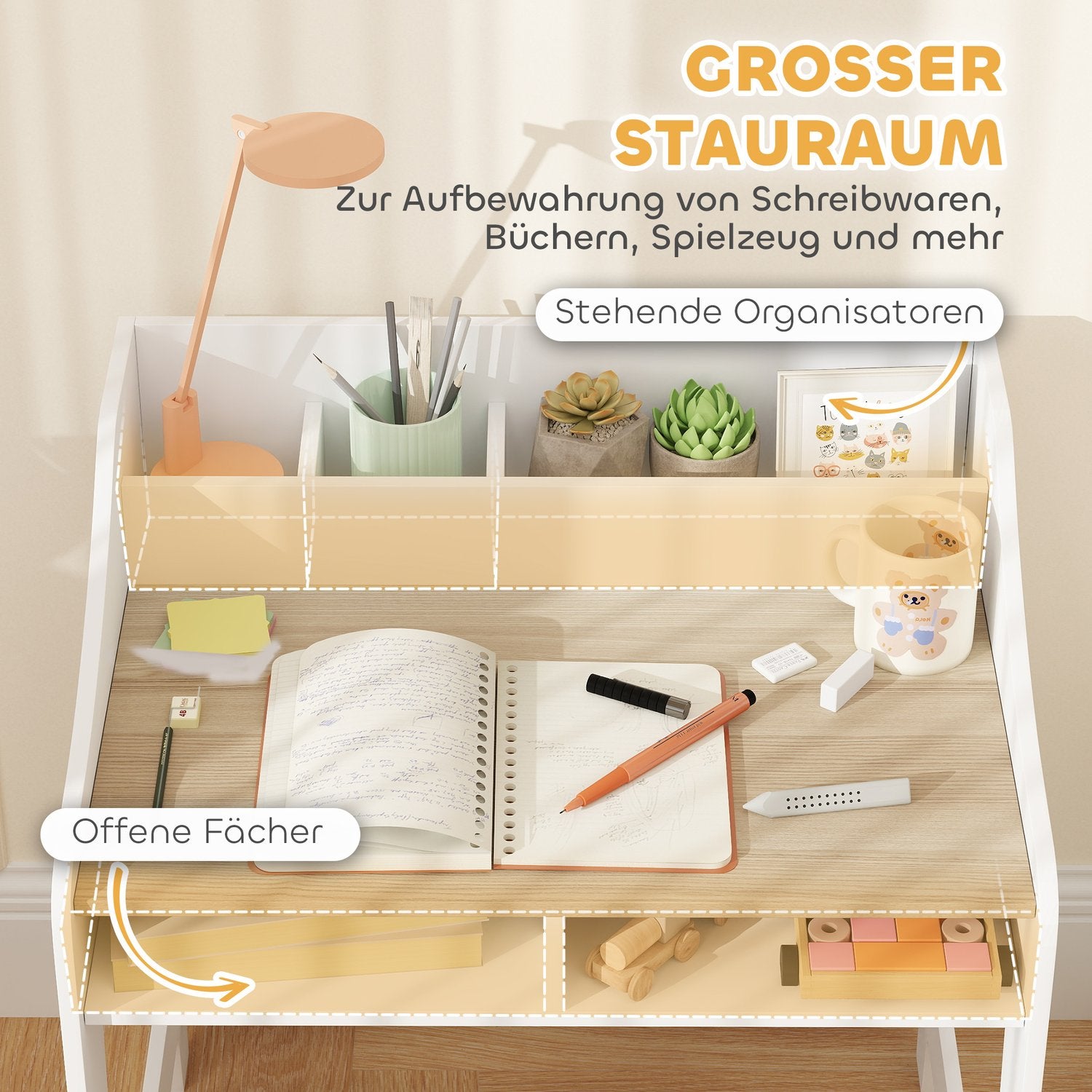 Bords- och stolset för barn, ergonomiskt, 3-8 år