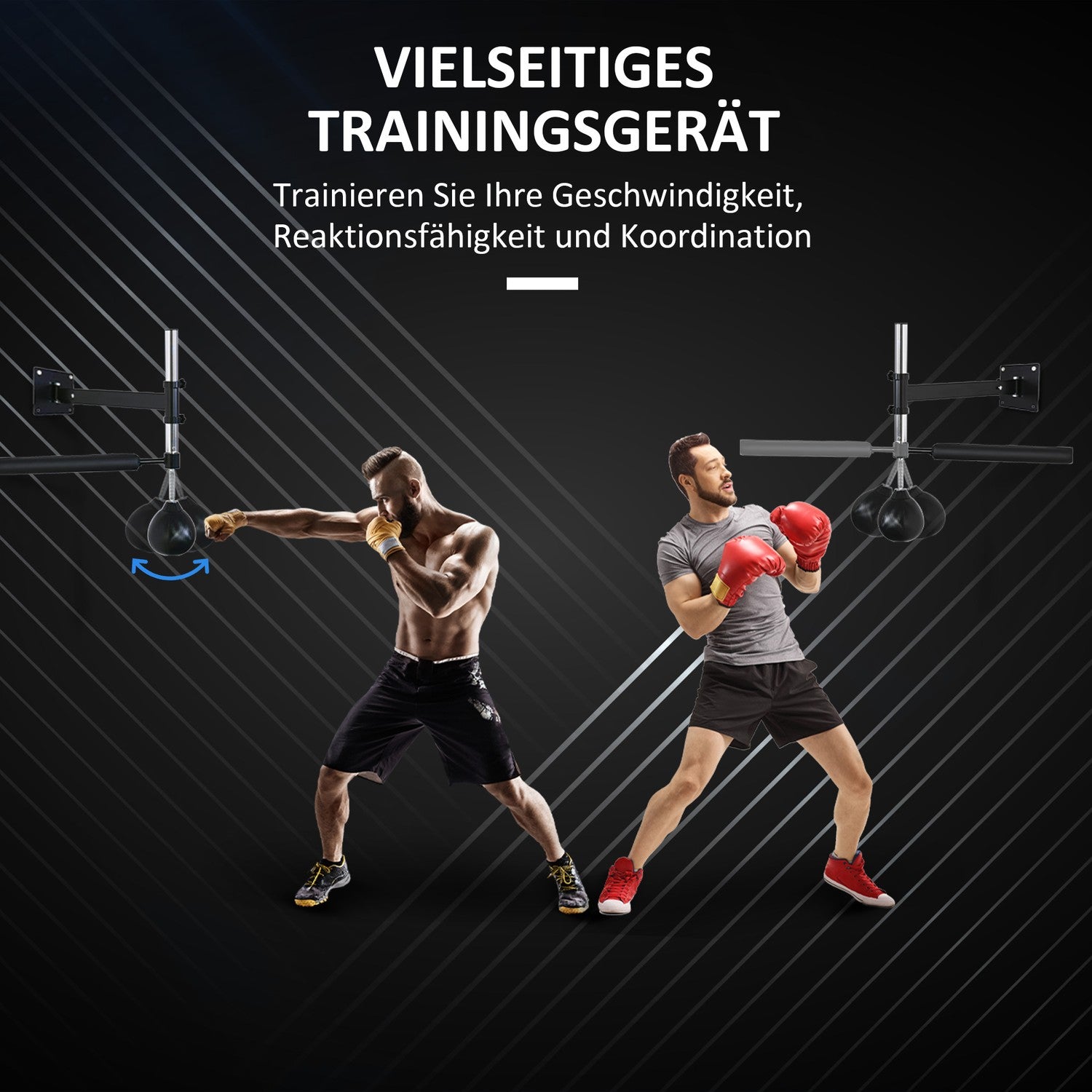 Boxningsram med reflexstång - justerbart Speedball-fäste
