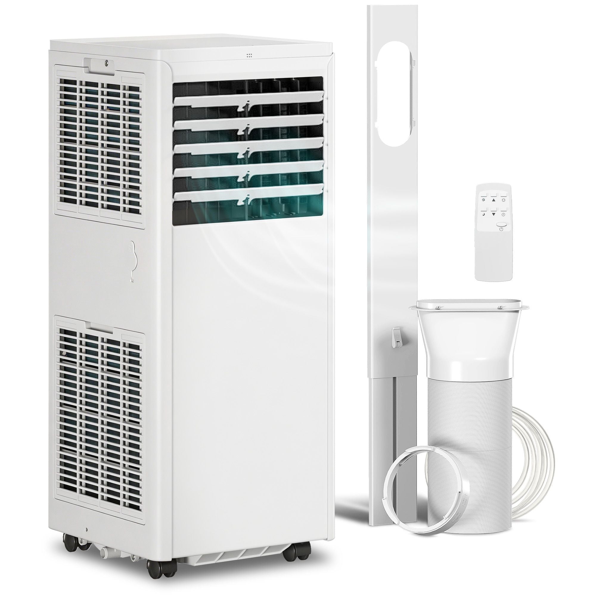 Bärbar luftkonditionering 7000 BTU, 4-i-1-kylning, avfuktare