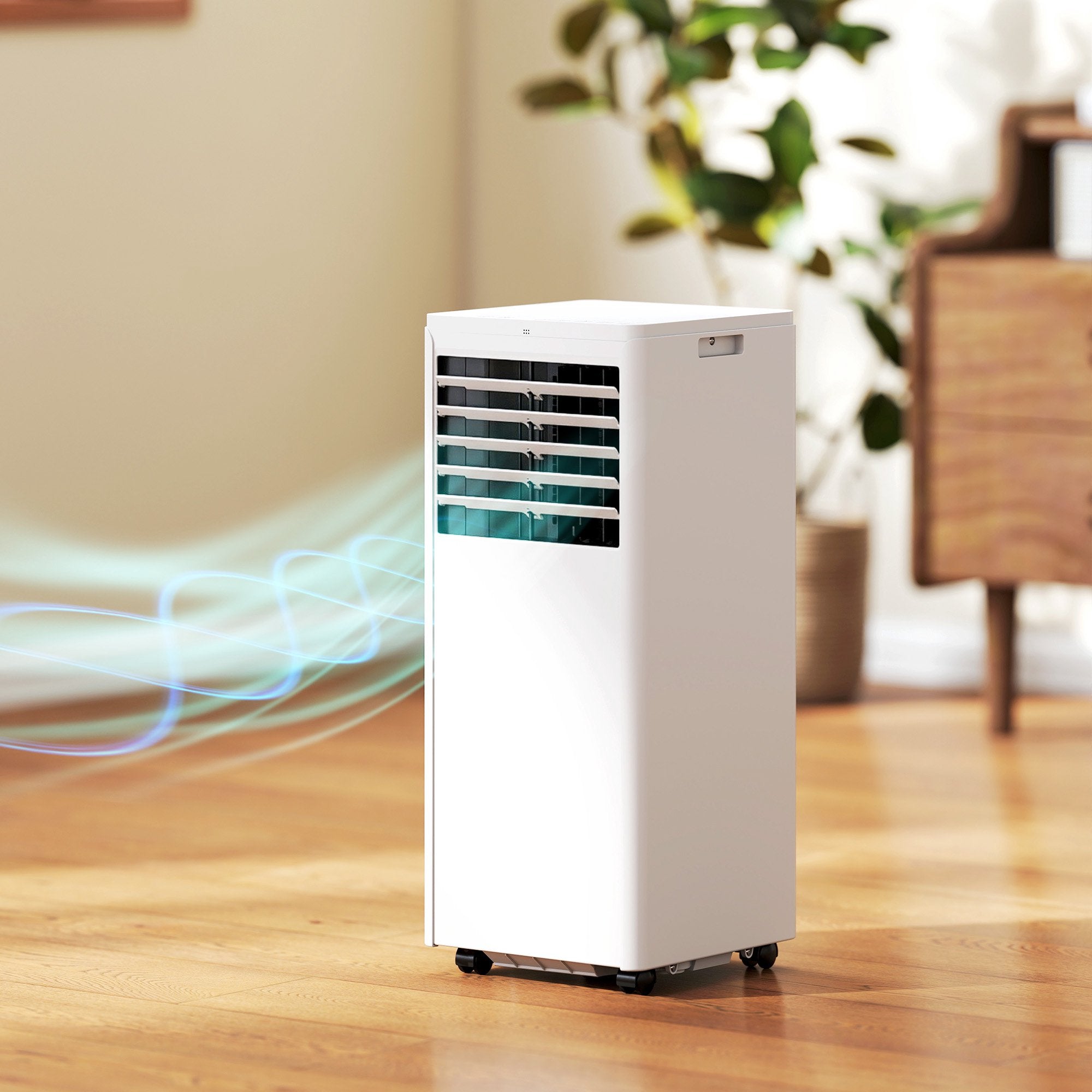 Bärbar luftkonditionering 7000 BTU, 4-i-1-kylning, avfuktare