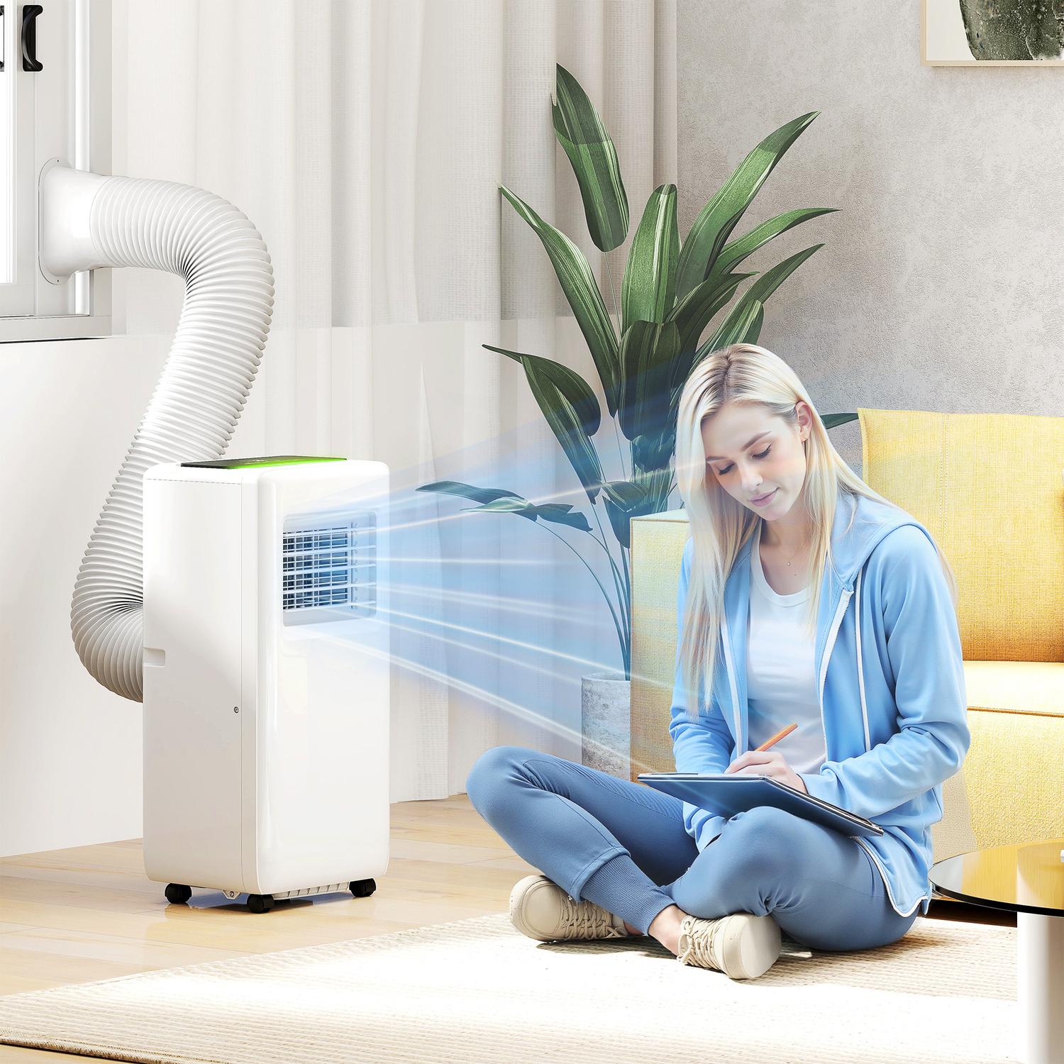 Bärbar luftkonditionering, 9000 BTU, 3-i-1 kylning och avfuktare