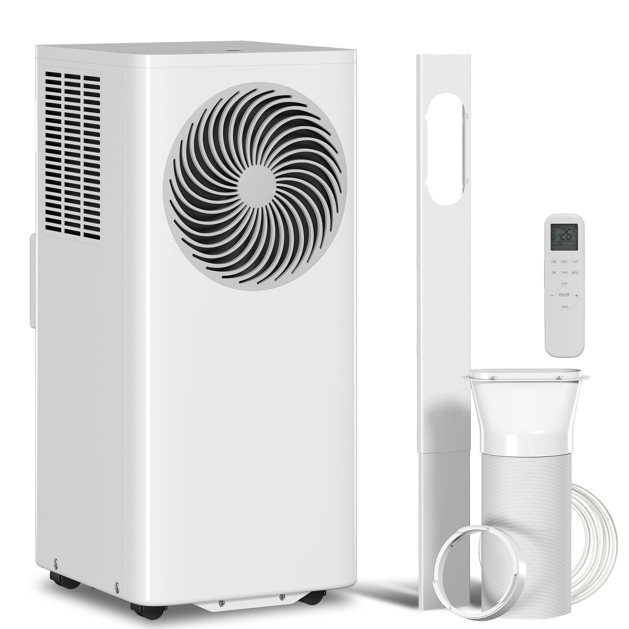 Bärbar luftkonditionering 9000 BTU – 4-i-1, 40 liter per dag