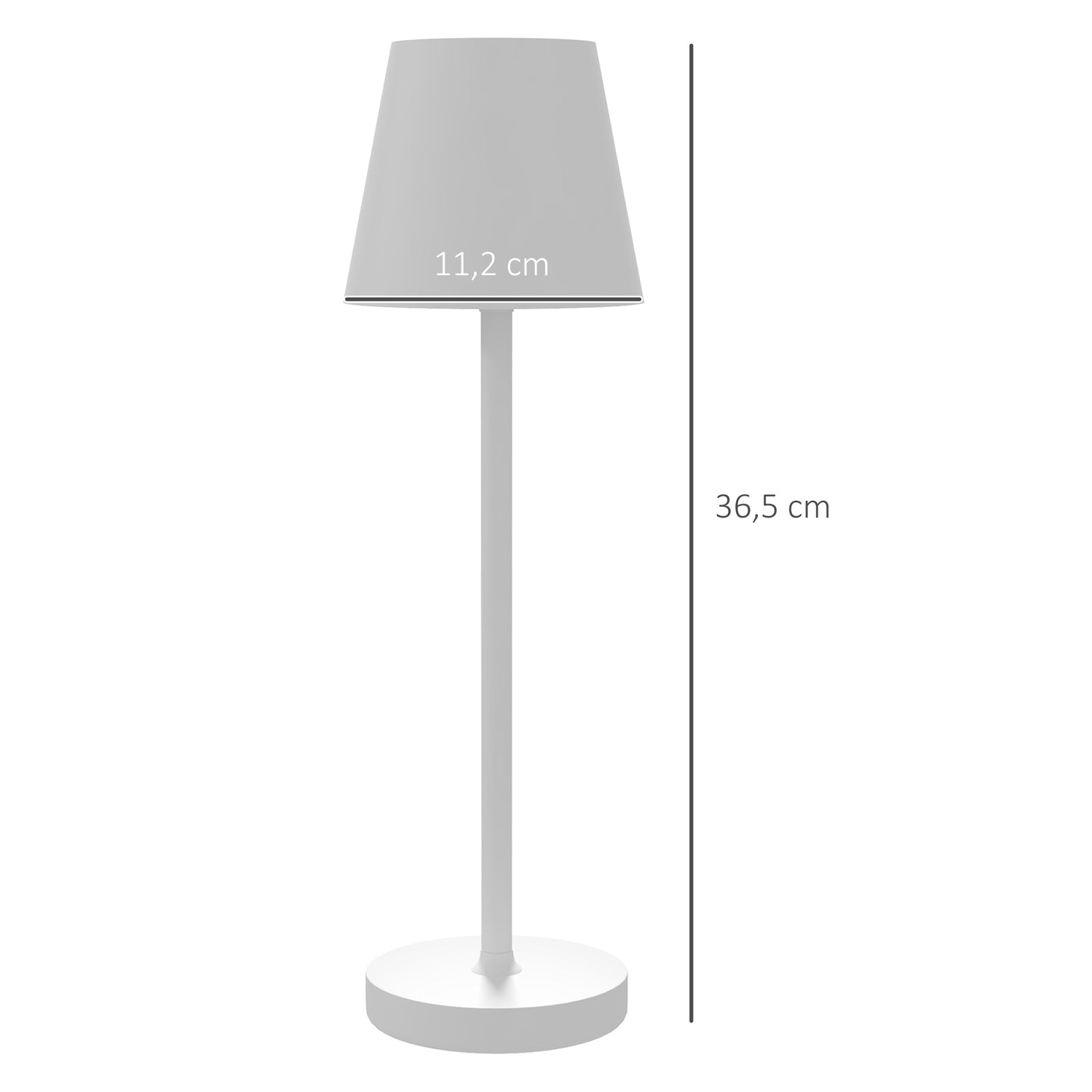 Bärbar metall USB-bordslampa – Uppladdningsbar, 3 ljuslägen