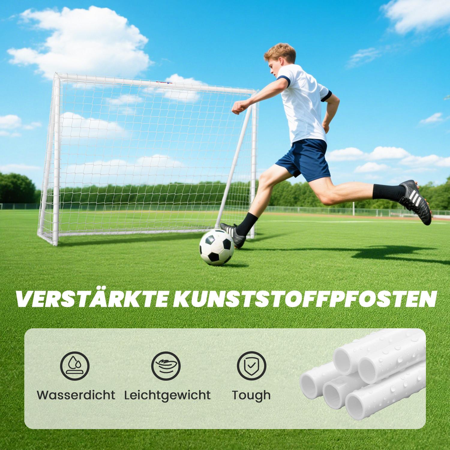 Bärbart trädgårdsmål i fotboll – väderbeständigt, enkelt att installera