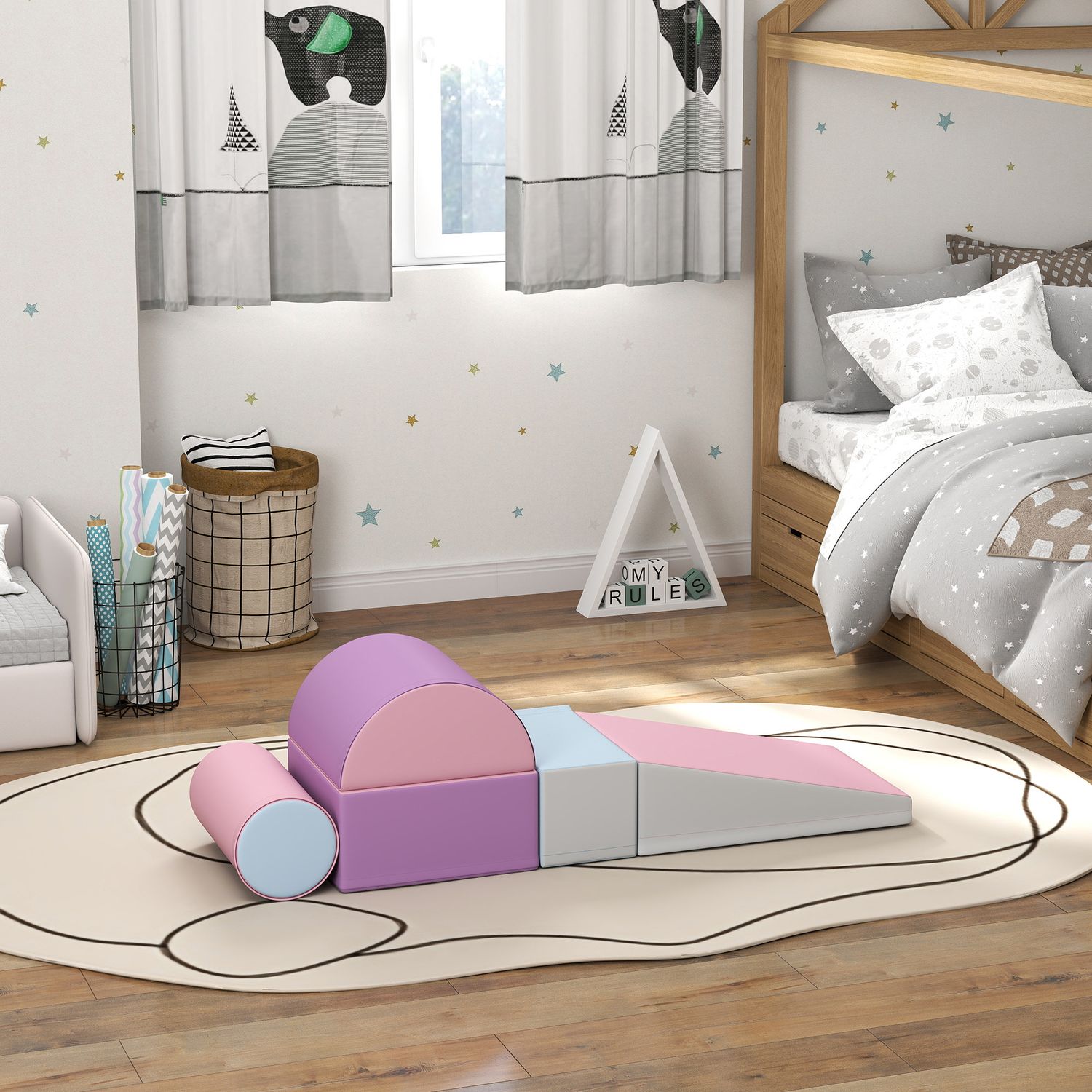 Byggklossar i jätteskum, konstläder, 1-3 år