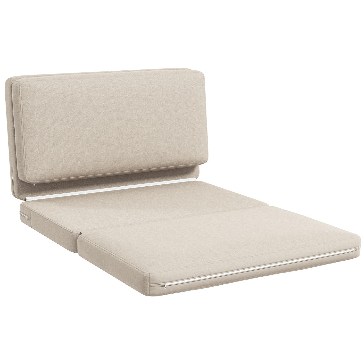 Cabriolet 3-i-1 bäddsoffa, sammetslook, beige, kapacitet 240 kg