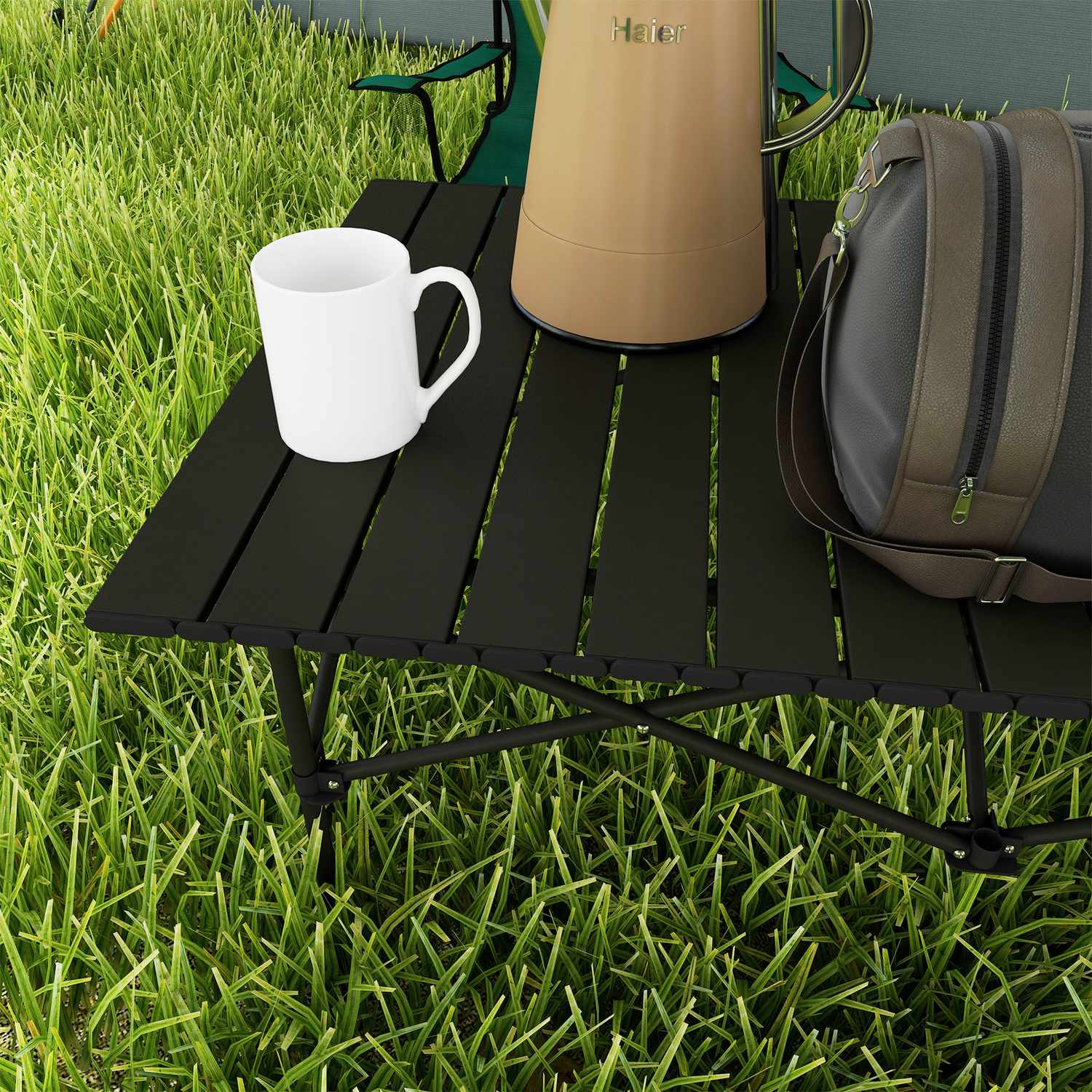 Campingbord – aluminium, hopfällbart, lätt, 2-personer