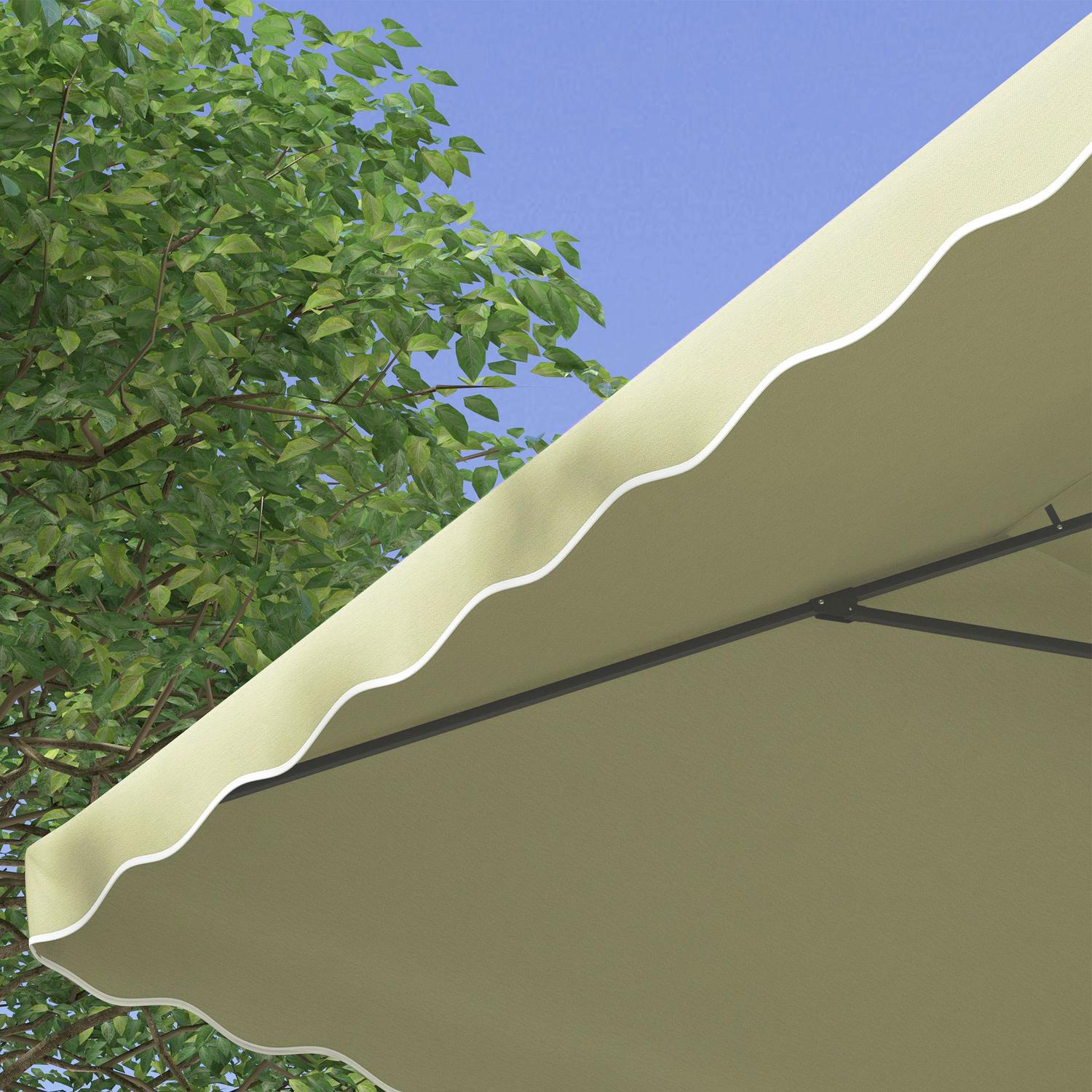 Cantilever Parasoll 243x243cm med UV-skydd & Dubbeltak