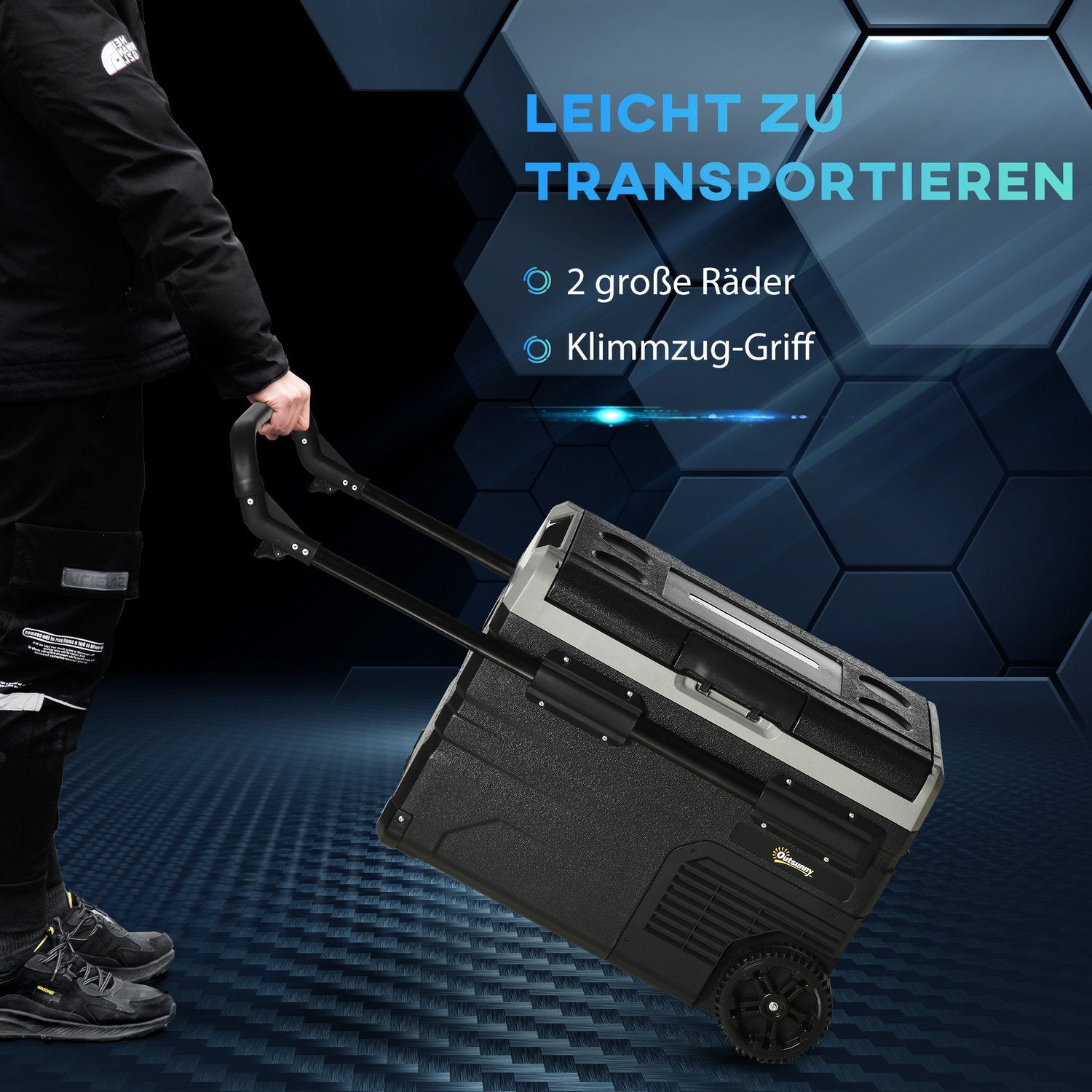 Bilkylbox 40L, LED, Kompressor, Hjul, Dual Voltage