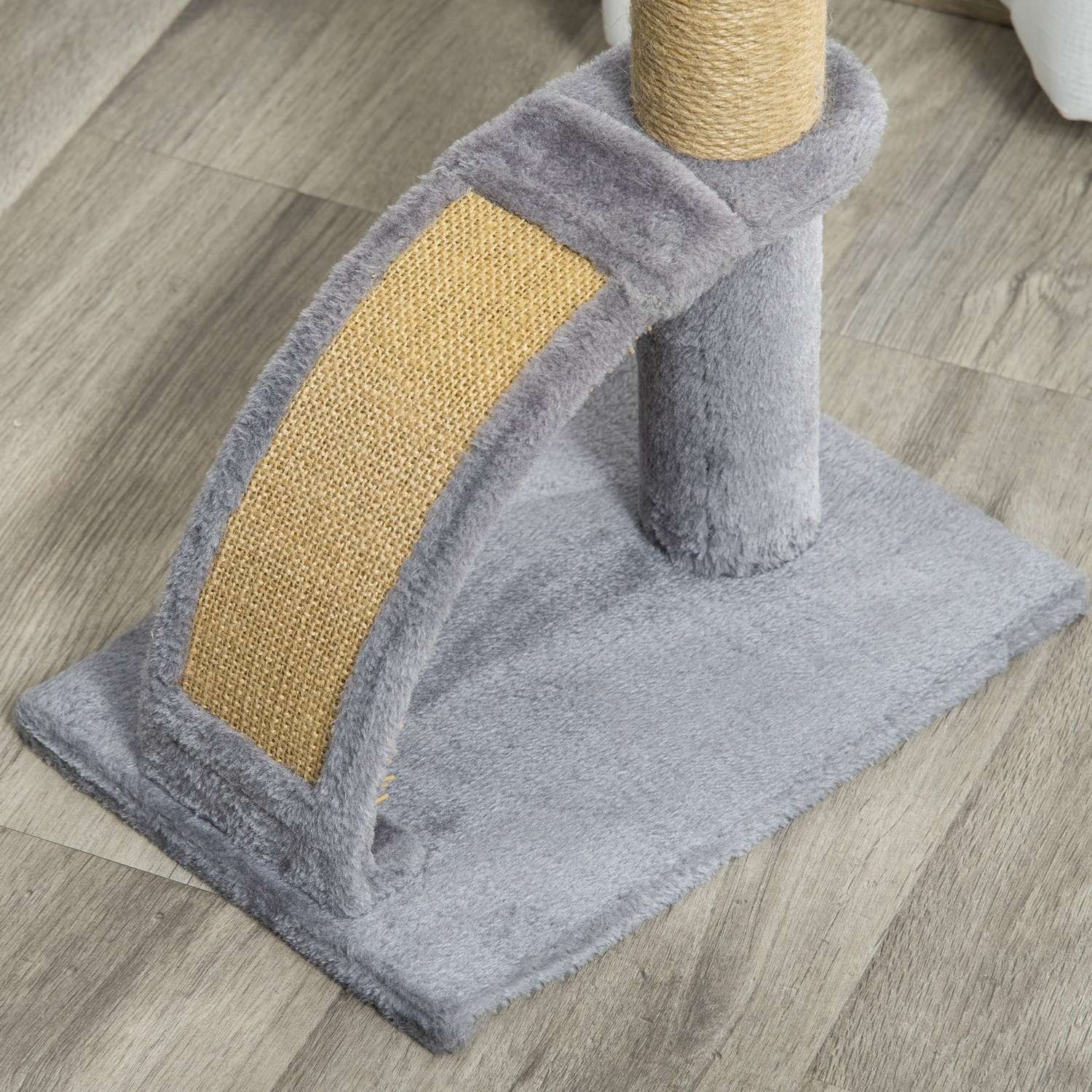 Cat Scratching Post, Grå – Inkluderar massagebräda och dyna
