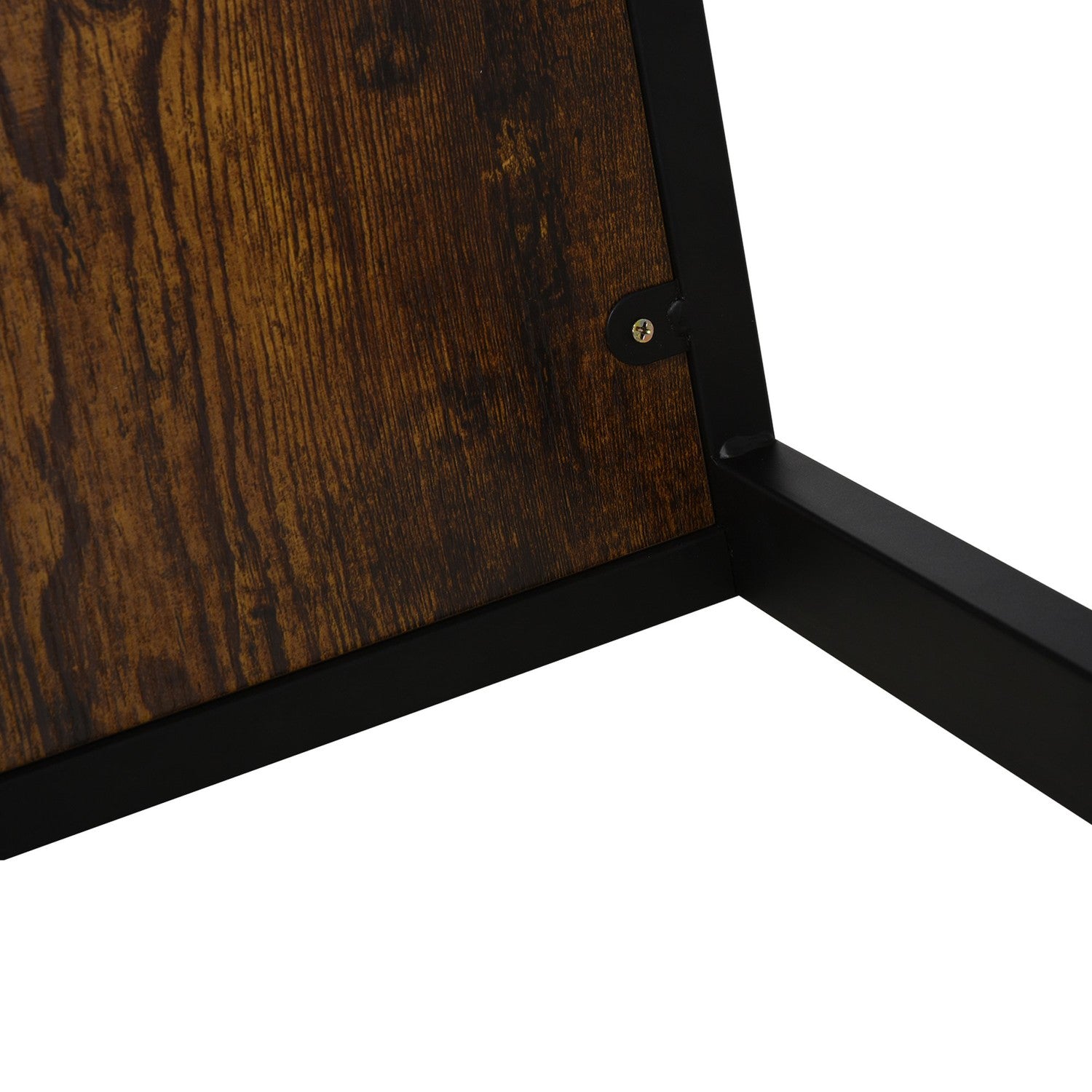 C-format sidobord, metall MDF, Rustik brun, 41x51x64 cm