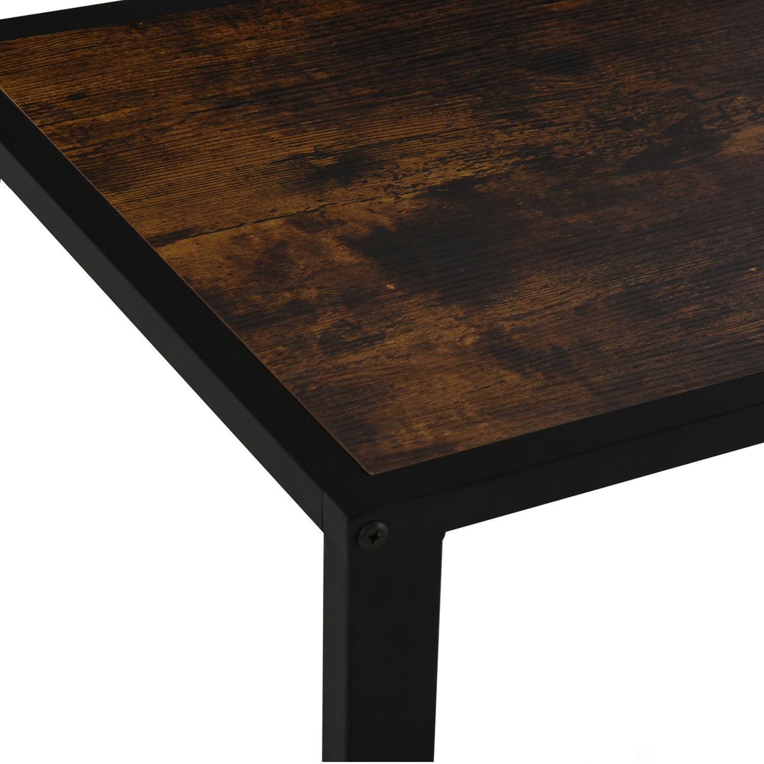 C-format sidobord, metall MDF, Rustik brun, 41x51x64 cm