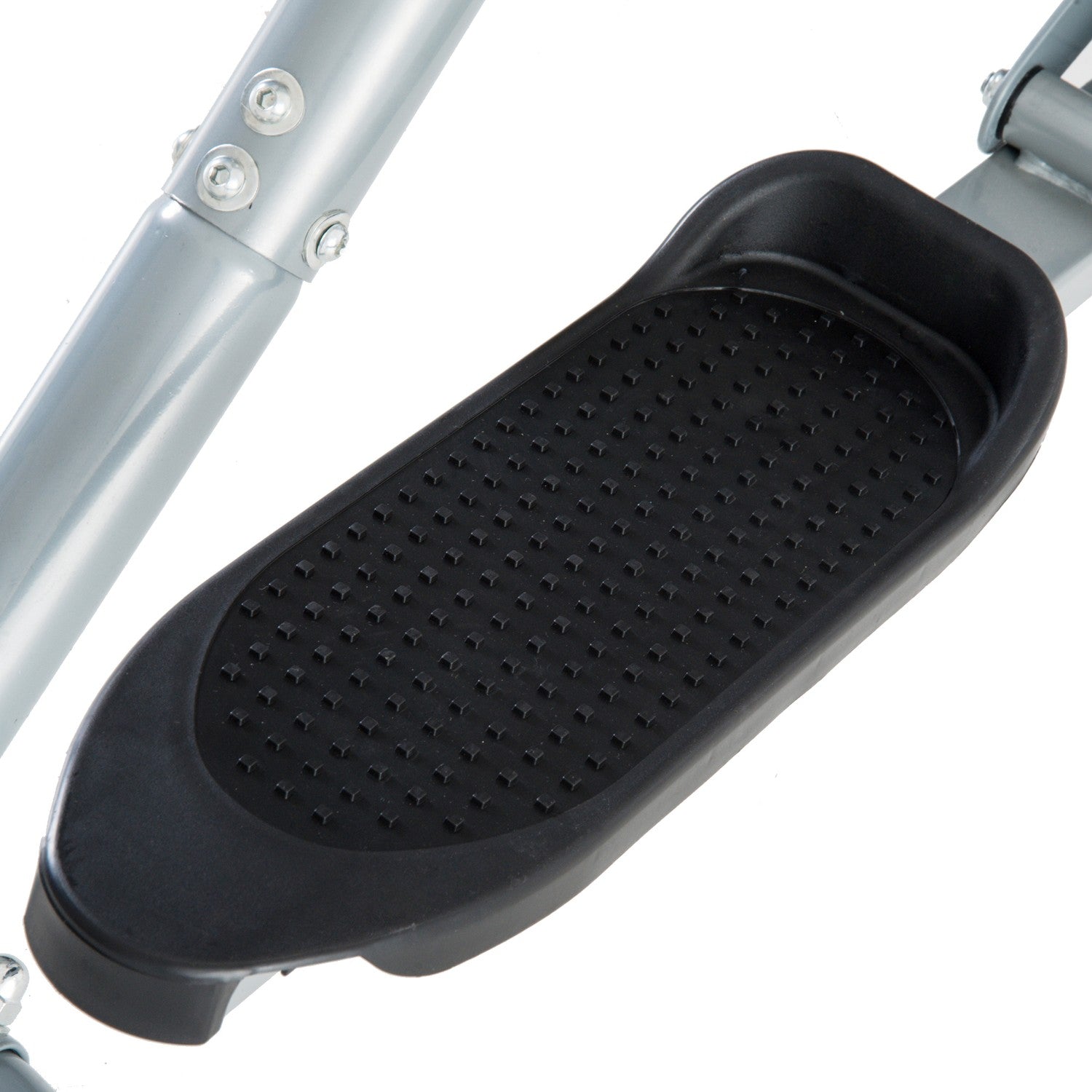 Elliptisk crosstrainer – stål, silver, med LCD-skärm