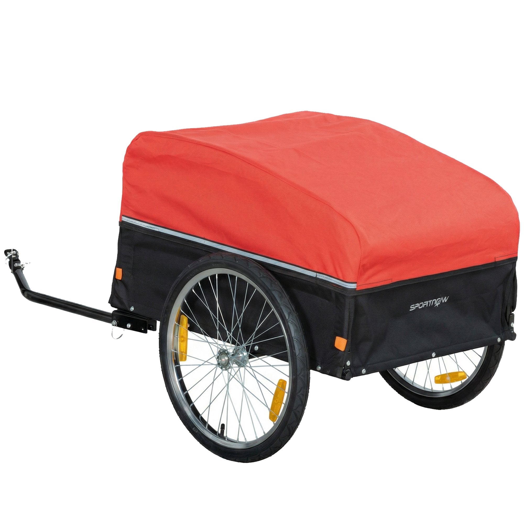 Cykelkärra med 170L lastlåda, passar 22"-28" hjul