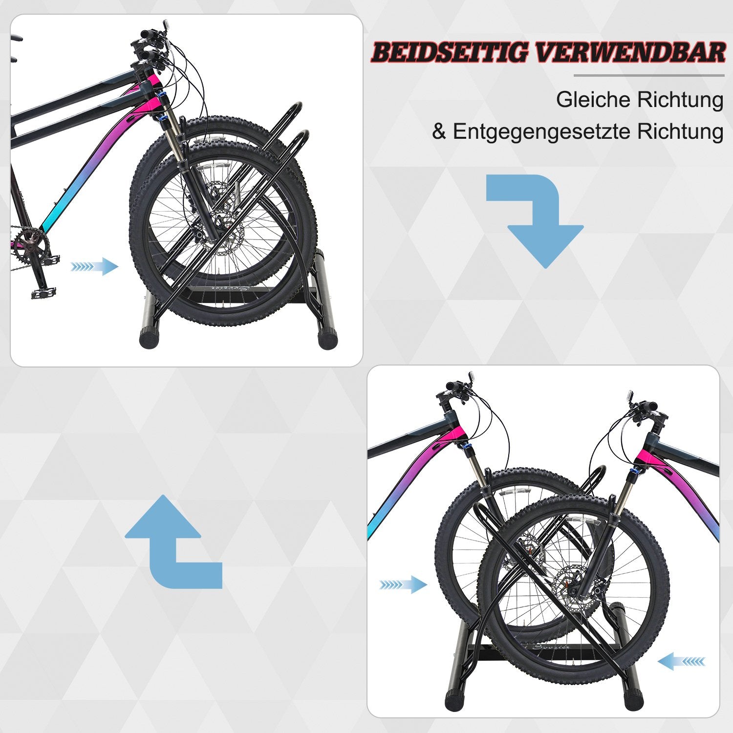 Cykelställ – metallsvart 60x54x57, montering krävs