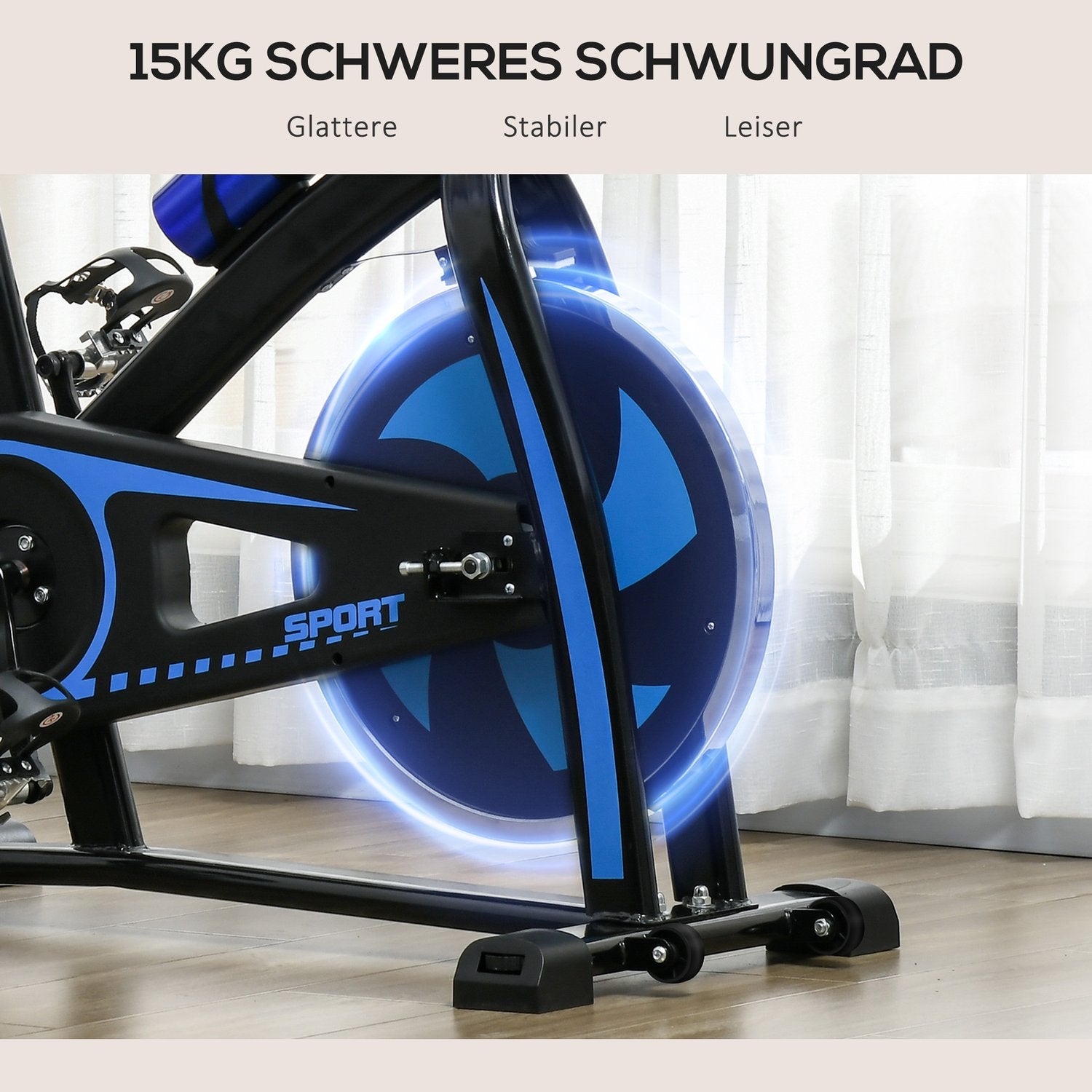 Motionscykeltränare med LCD-skärm och justerbar sits