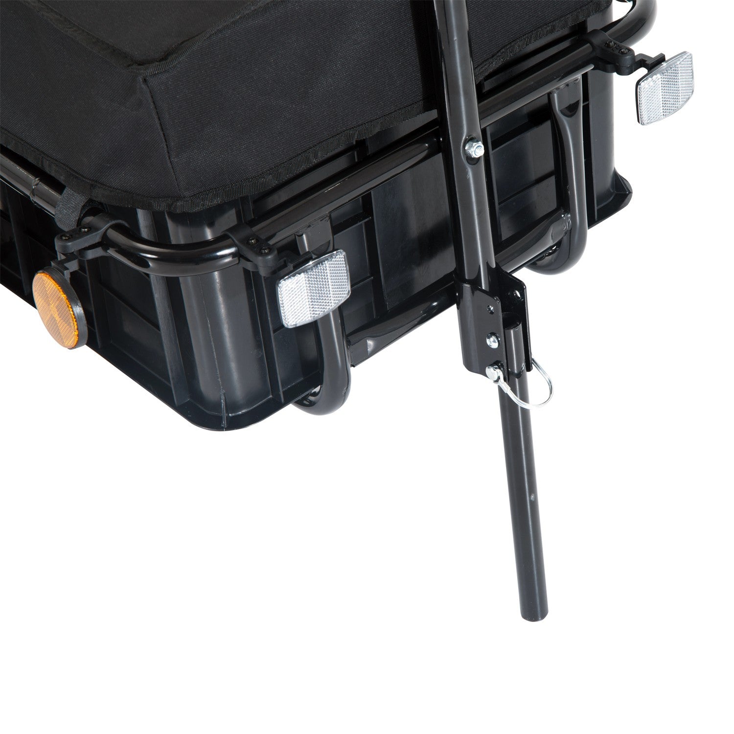 Cykellastvagn, 40 kg kapacitet, stål & Oxford-tyg