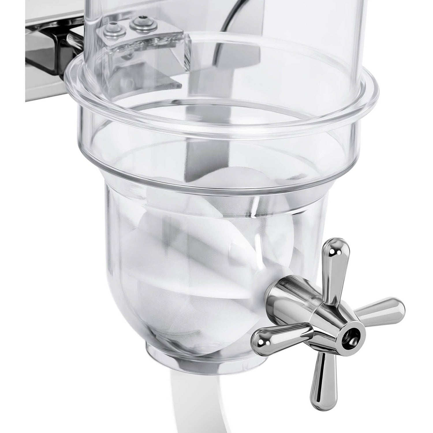 Dispenser dispenser för risflingor och godis, transparent, dubbel, 7 l