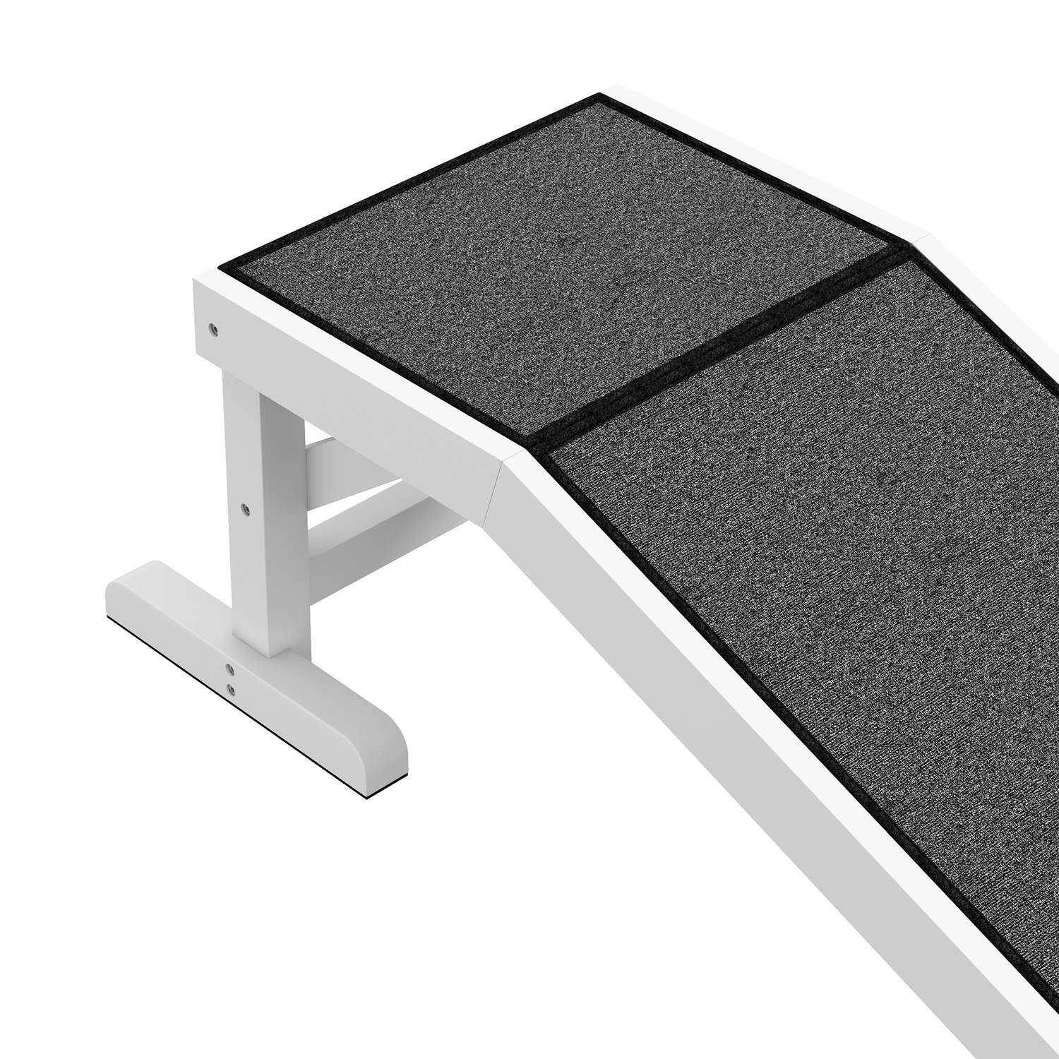 Hundramp med halkfri matta, furu, 30 kg kapacitet