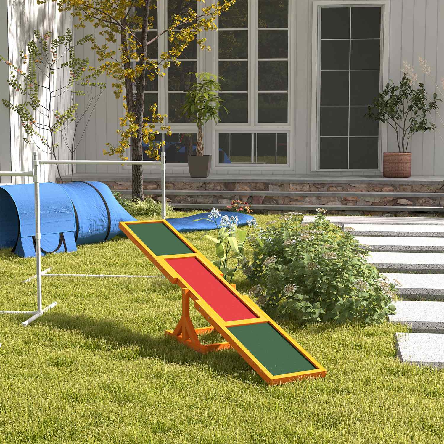 Dog Agility Rocker Toy – 180 x 30 x 30 cm, Utomhusträning