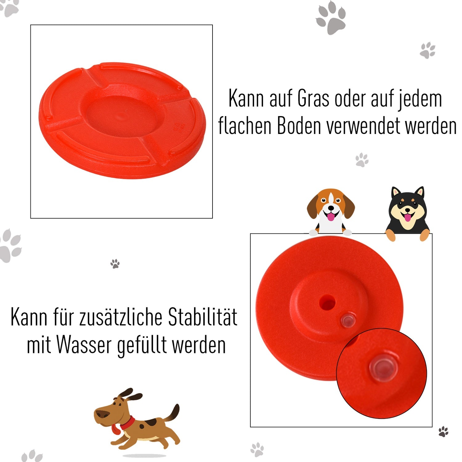 Dog Agility häckset, 3-i-1 träning, bärbar, gul