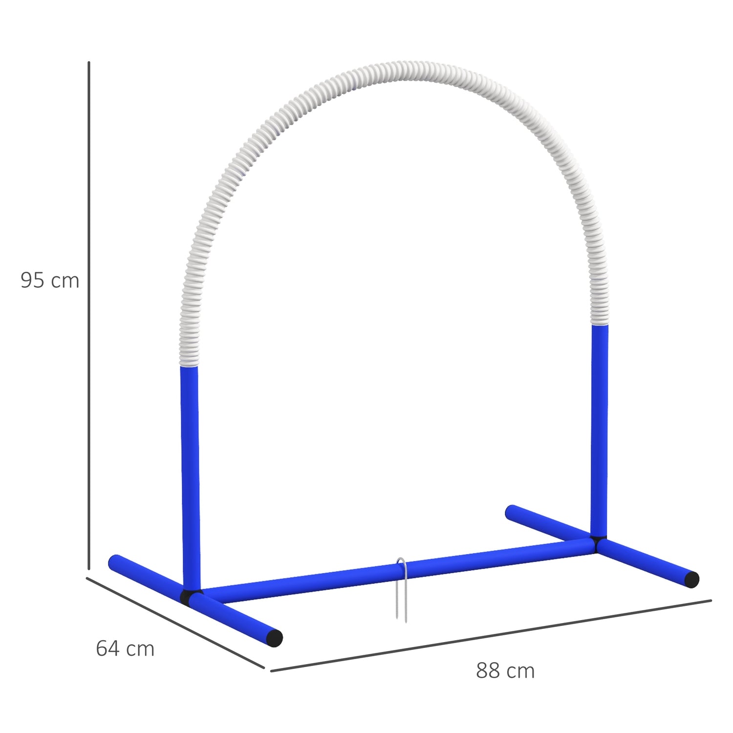 Dog Agility Set med 4 stolpar och väska, bärbar och hållbar