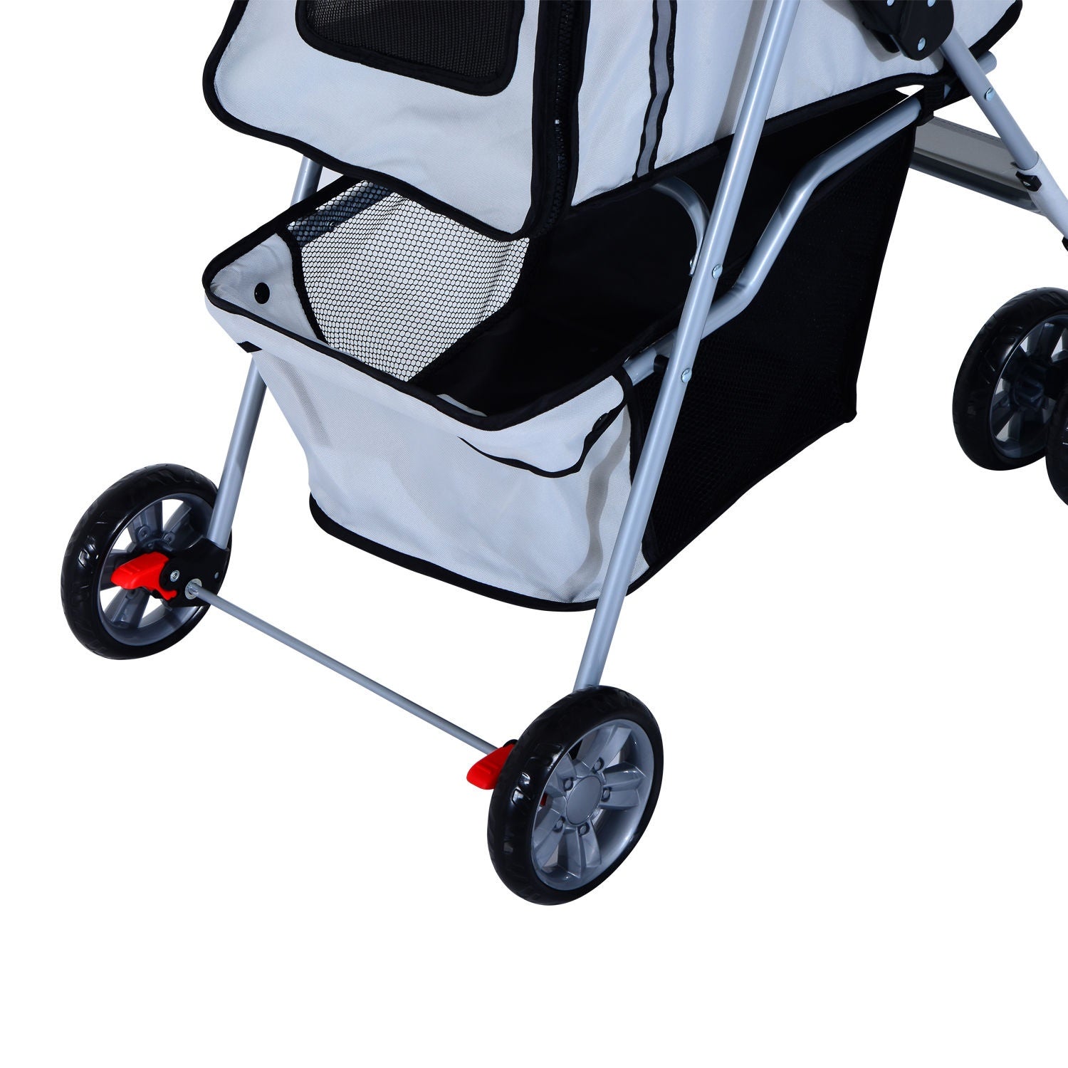 Dog Buggy Silver – Lätt, hopfällbar, husdjursvagn