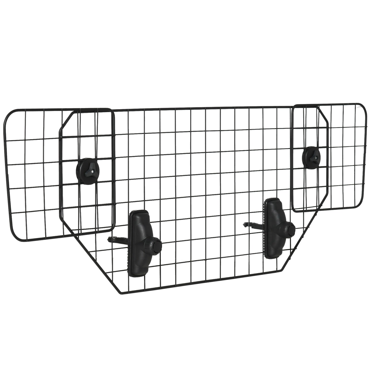 Justerbar hundbarriär för bilkänga, metall, svart, 90-120x40,5 cm