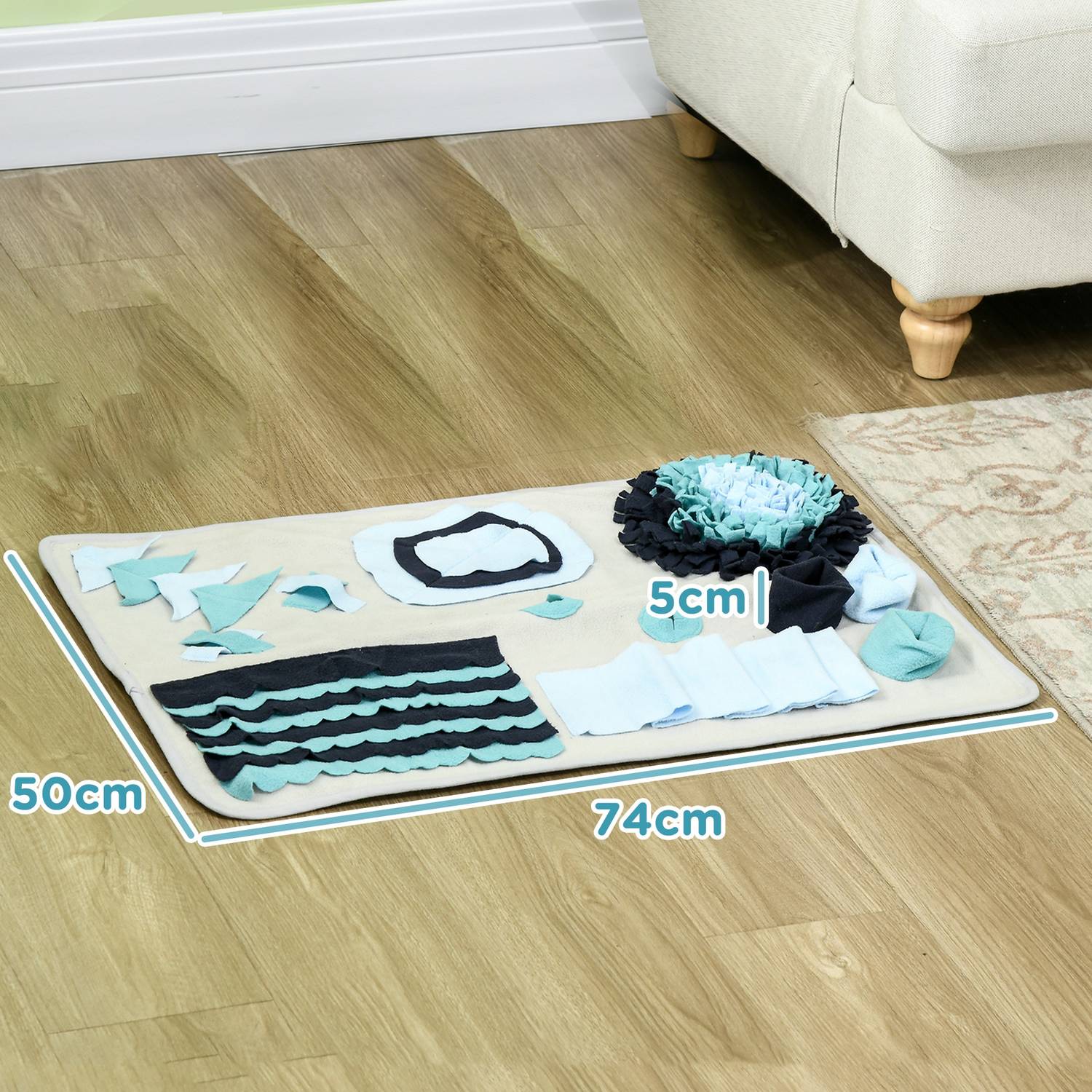 Dog Sniffing Mat, Slow Feeder, Velvet, Colorful
