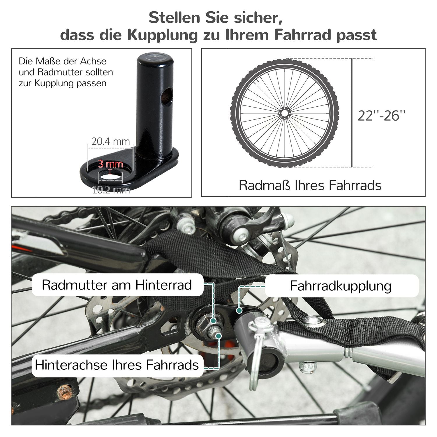 Stor Hundsläp Jogger, Stabil Cykelhållare, Grön/Grå