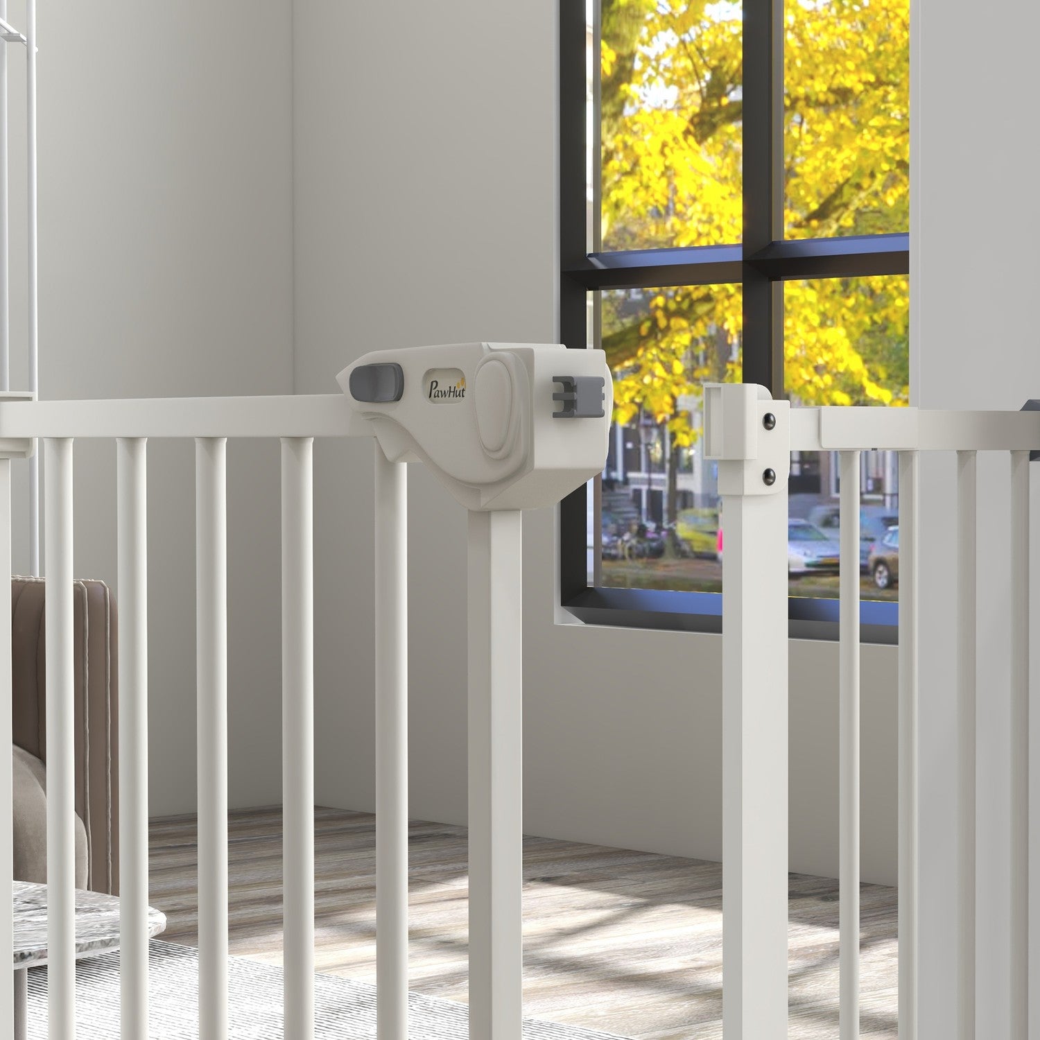 Dog Safety Gate – Expanderbar metall, No-Drill, 74-94 cm