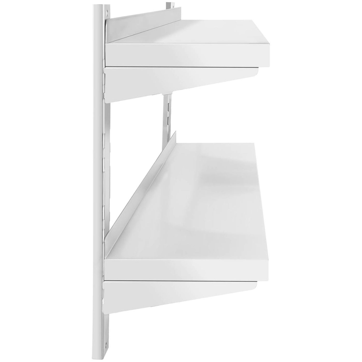 Dubbel, justerbar hängande cateringvägghylla, STÅL 100 x 30 cm