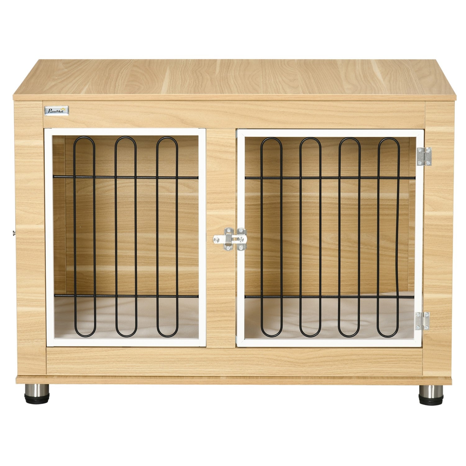 Ek Dog Cage bordsskiva, dubbla dörrar & kudde