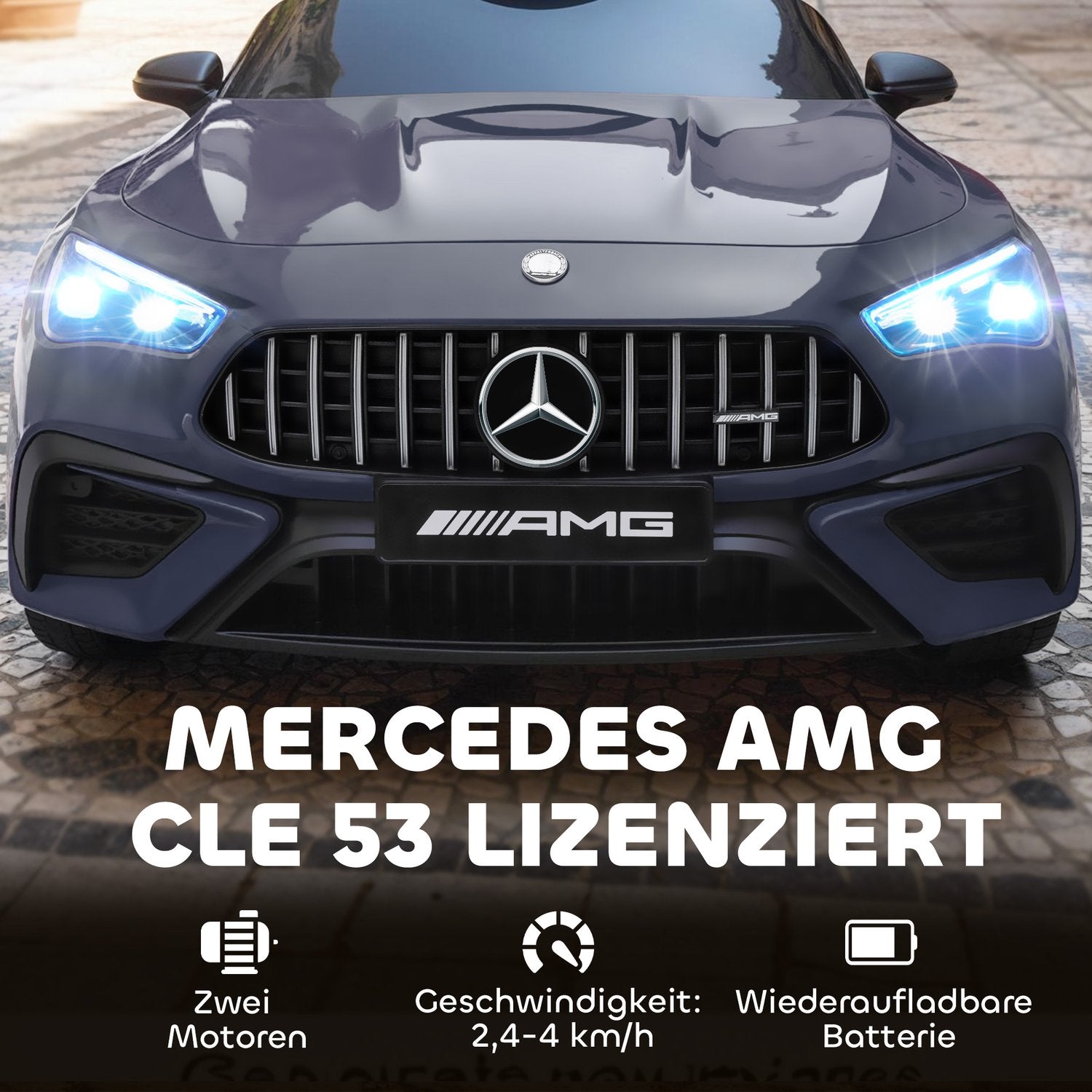Elbil för barn, Mercedes-design, 12V, fjärrkontroll