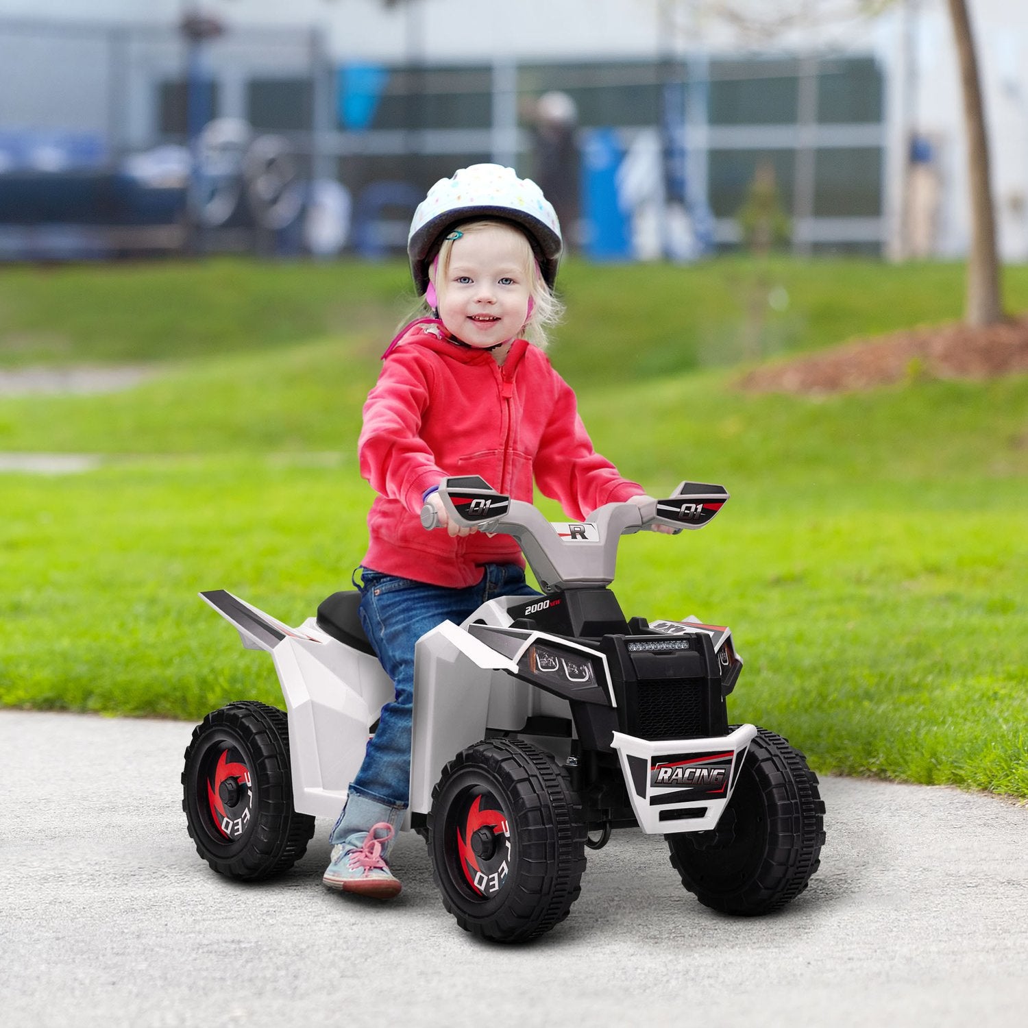 Electric Kids Quad – 6V, 2,5 km/h, 1,5–3 år, vit