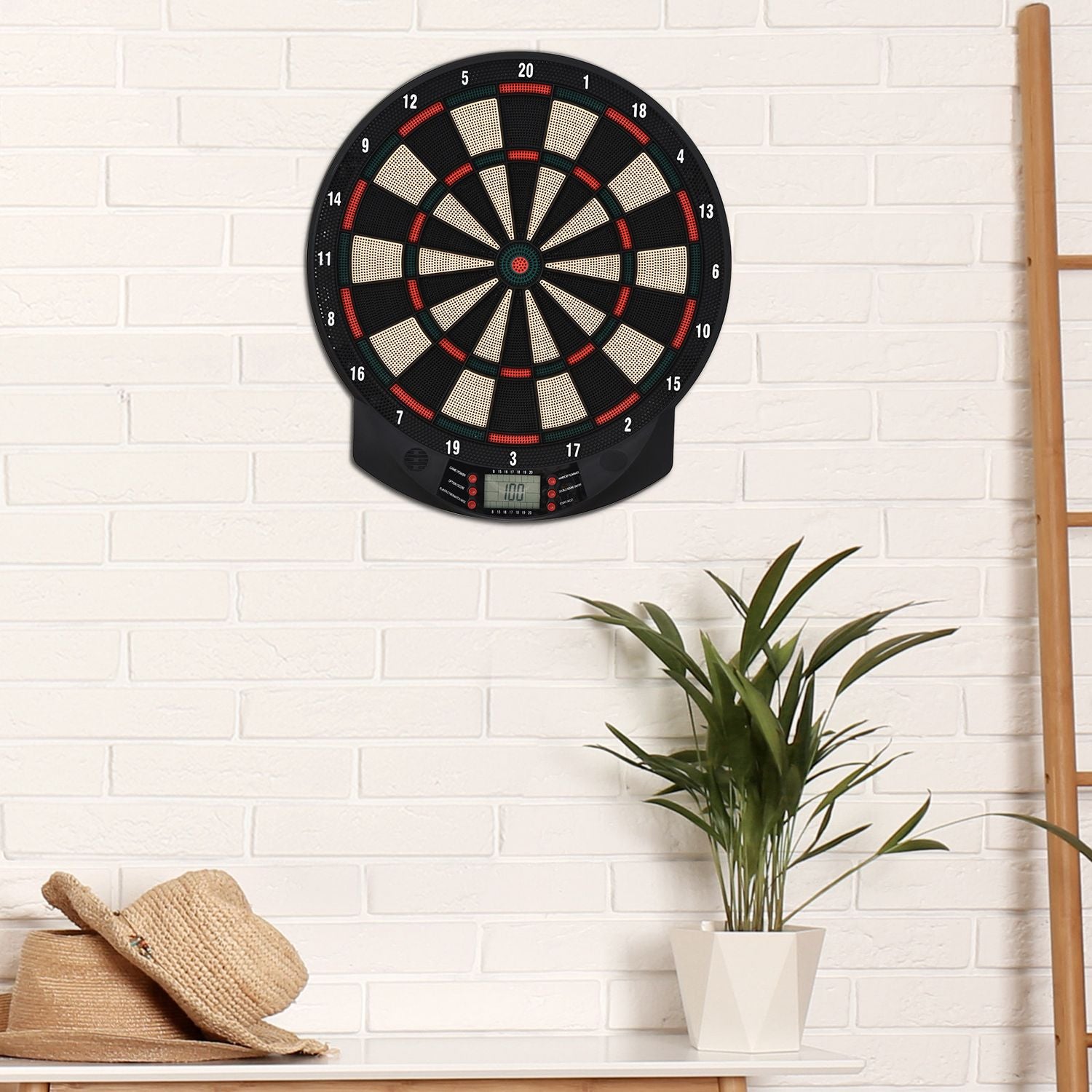 Elektronisk darttavla, 6 dart, 26 spel, flerfärgad