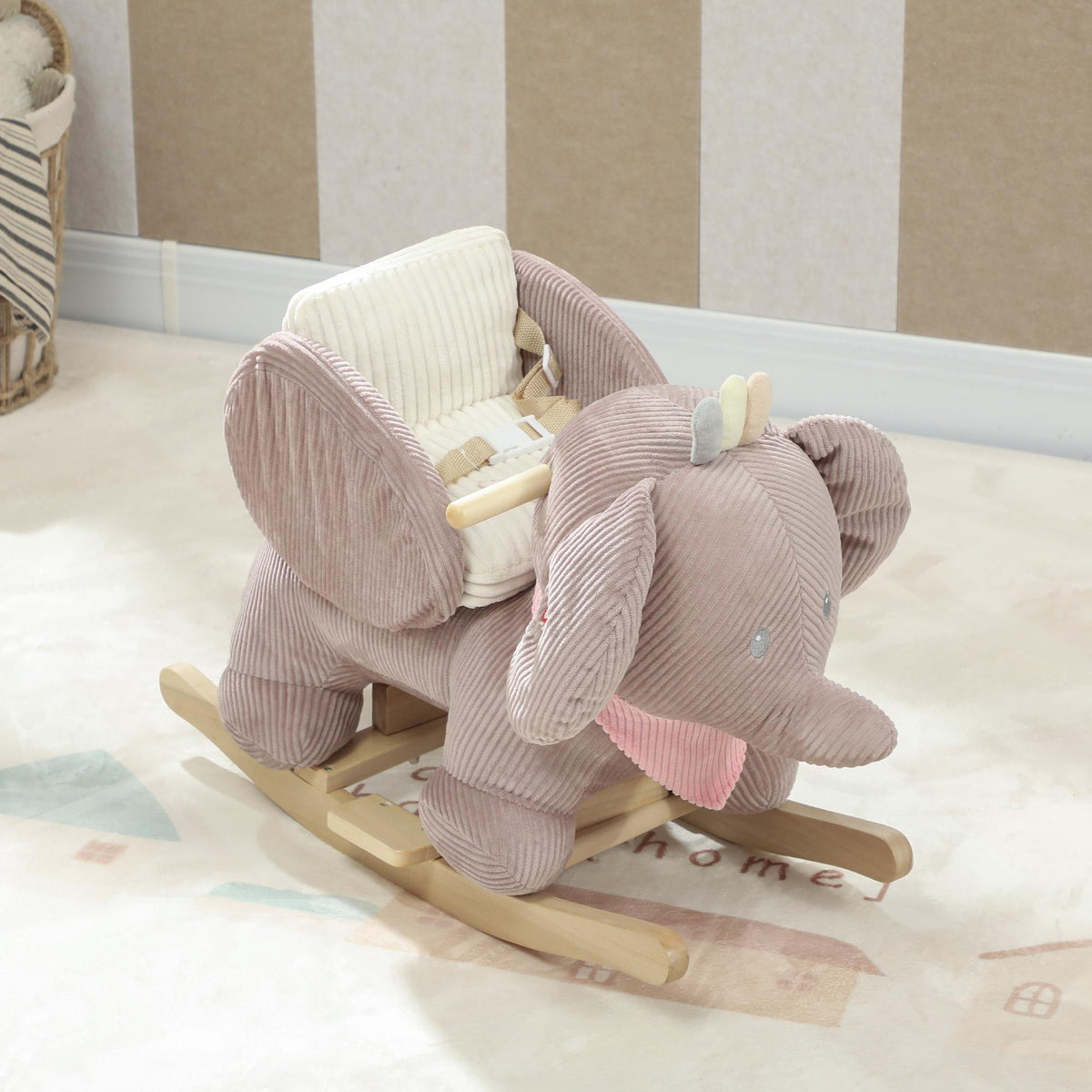 Elefantsvinge med lyd, treramme, 1,5–3 år, brun