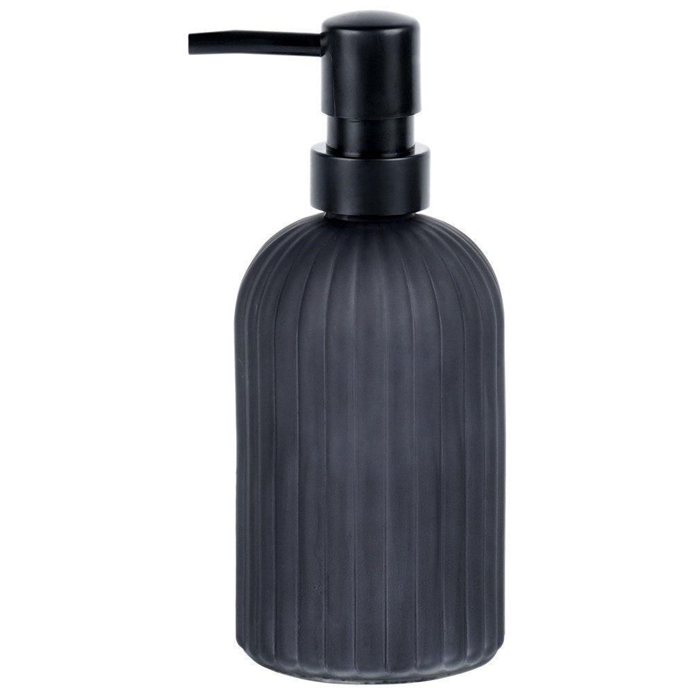 Elegant svart tvålpump i glas för kök & badrum