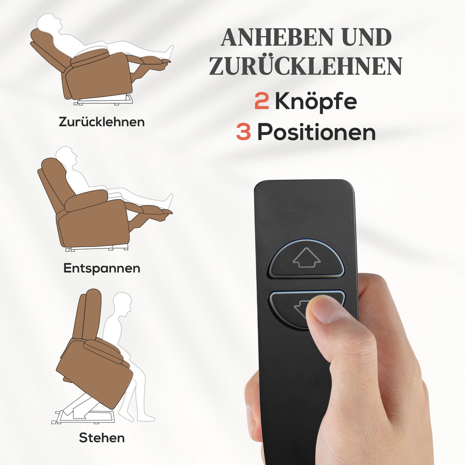 Elektrisk vilstol med värme, massage och lyfthjälp